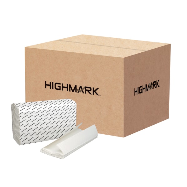 Highmark CFold 1Ply Paper Towels, 100 Recycled, 200 Sheets Per Pack