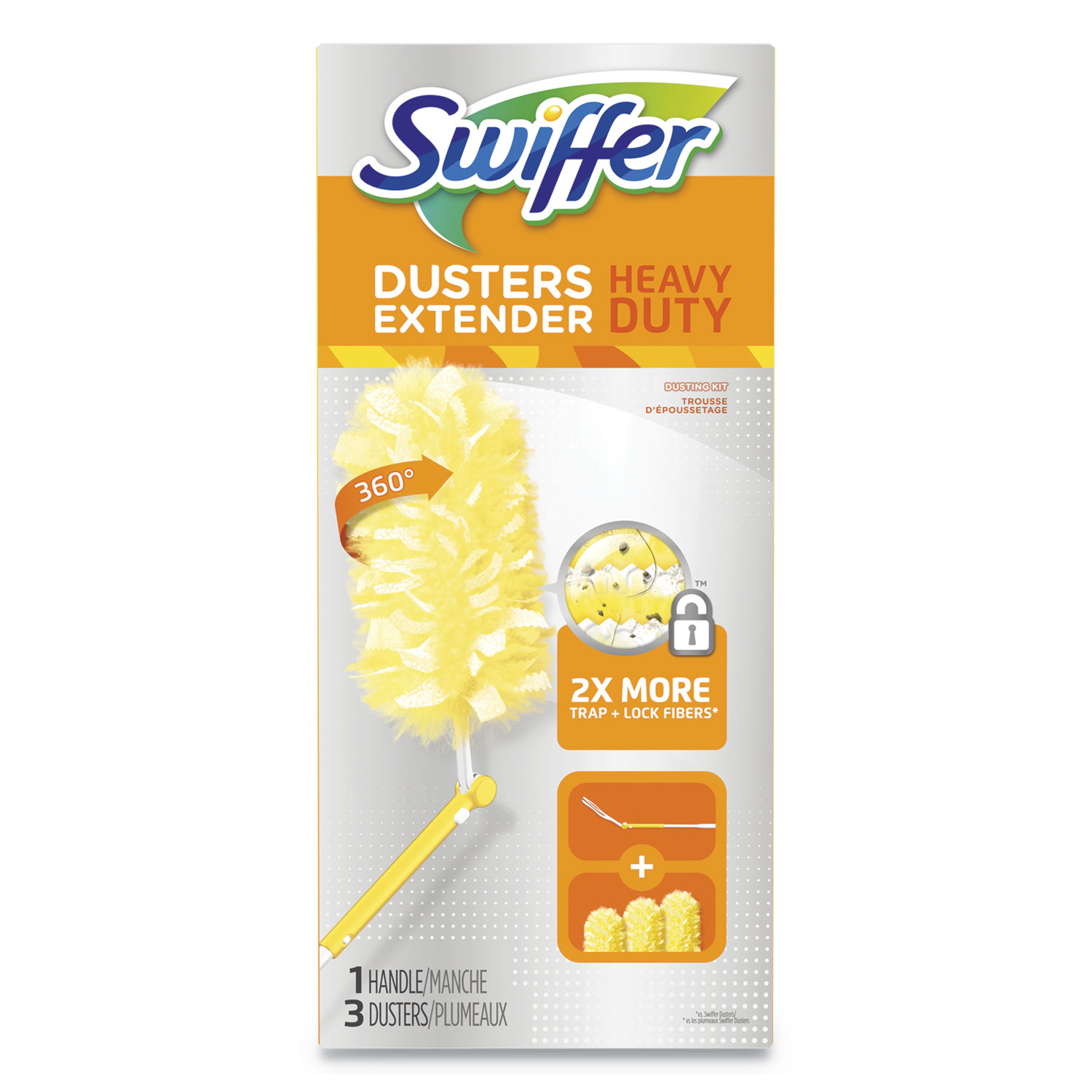 Swiffer Heavy Duty Dusters, Plastic Handle Extends to 3 ft, 1 Handle
