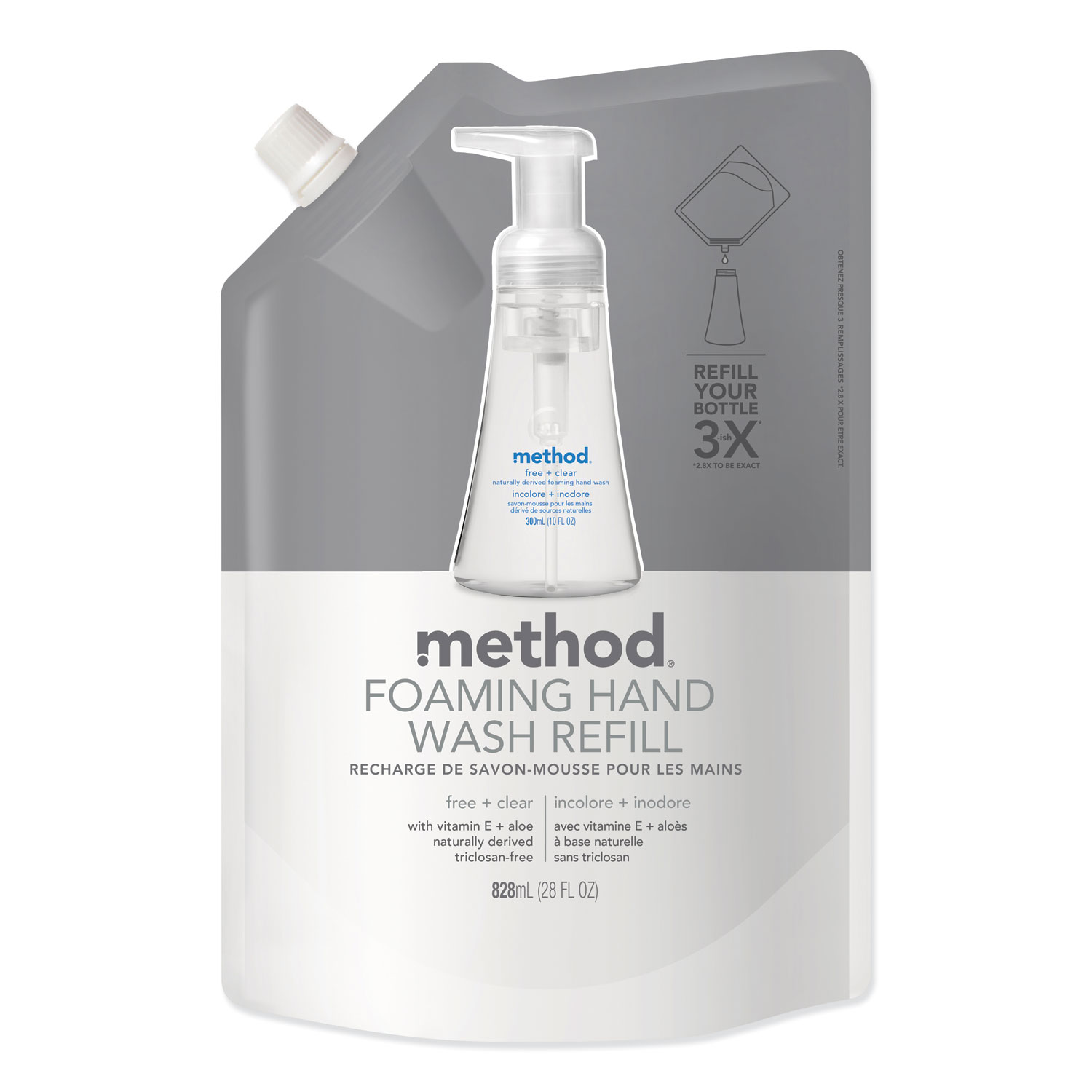 Method Foaming Hand Wash Refill, FragranceFree, 28 oz
