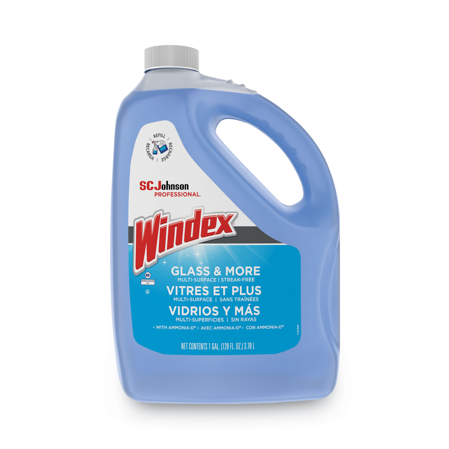 Windex Glass Cleaner with AmmoniaD, 1gal Bottle