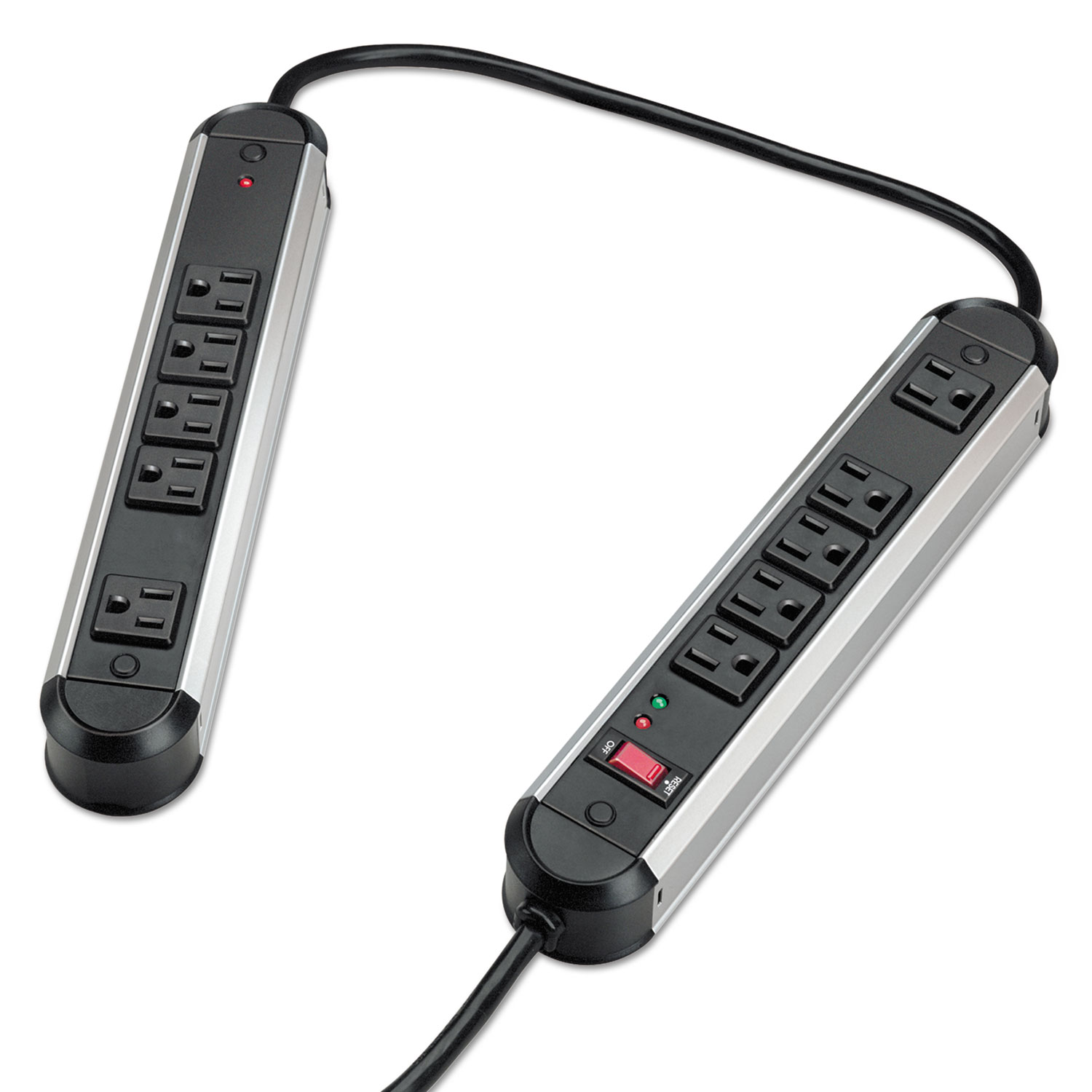 Fellowes 10 Outlet Metal Split Surge Protector