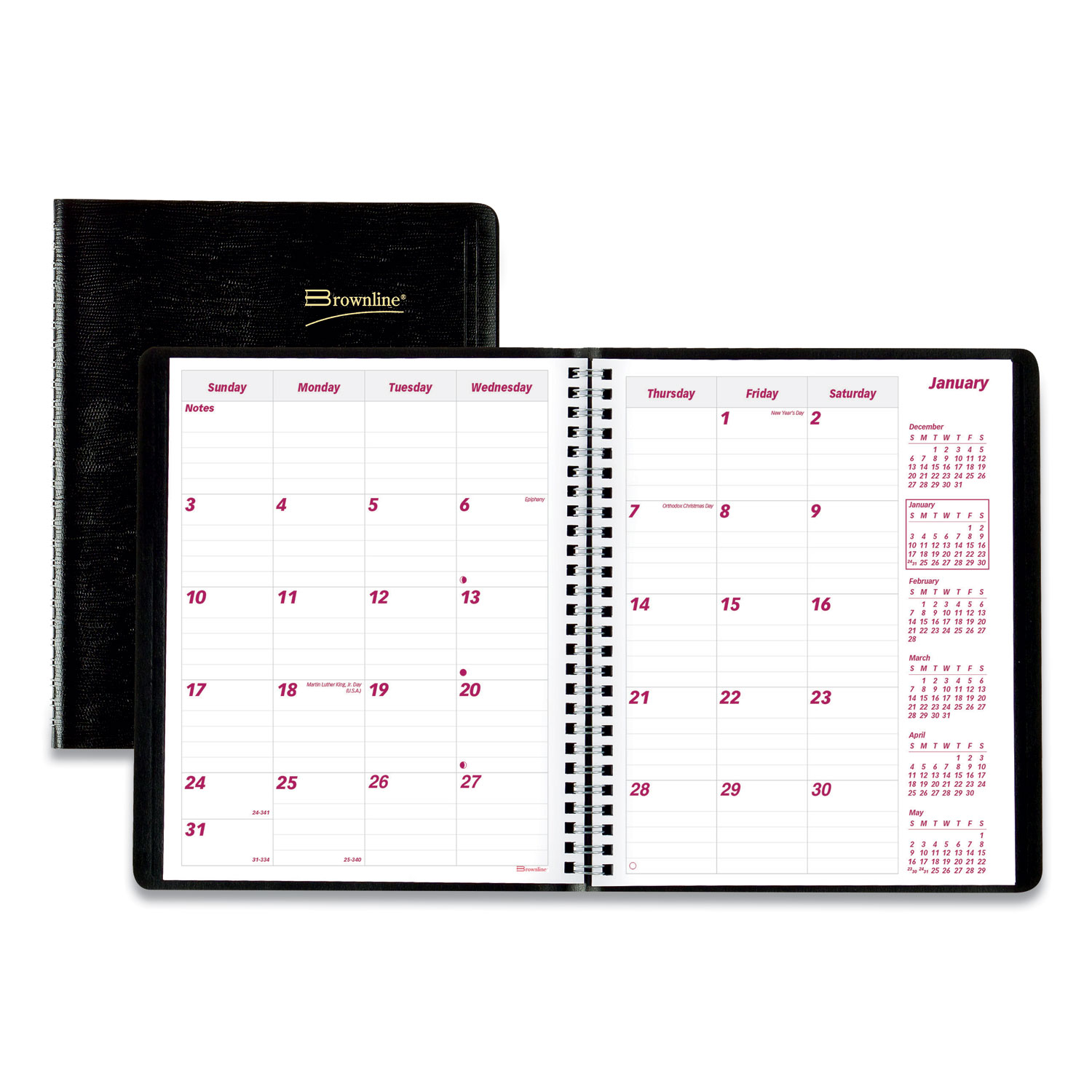 Brownline Essential Collection 14-Month Ruled Planner, 8 7/8 x 7 1/8 ...