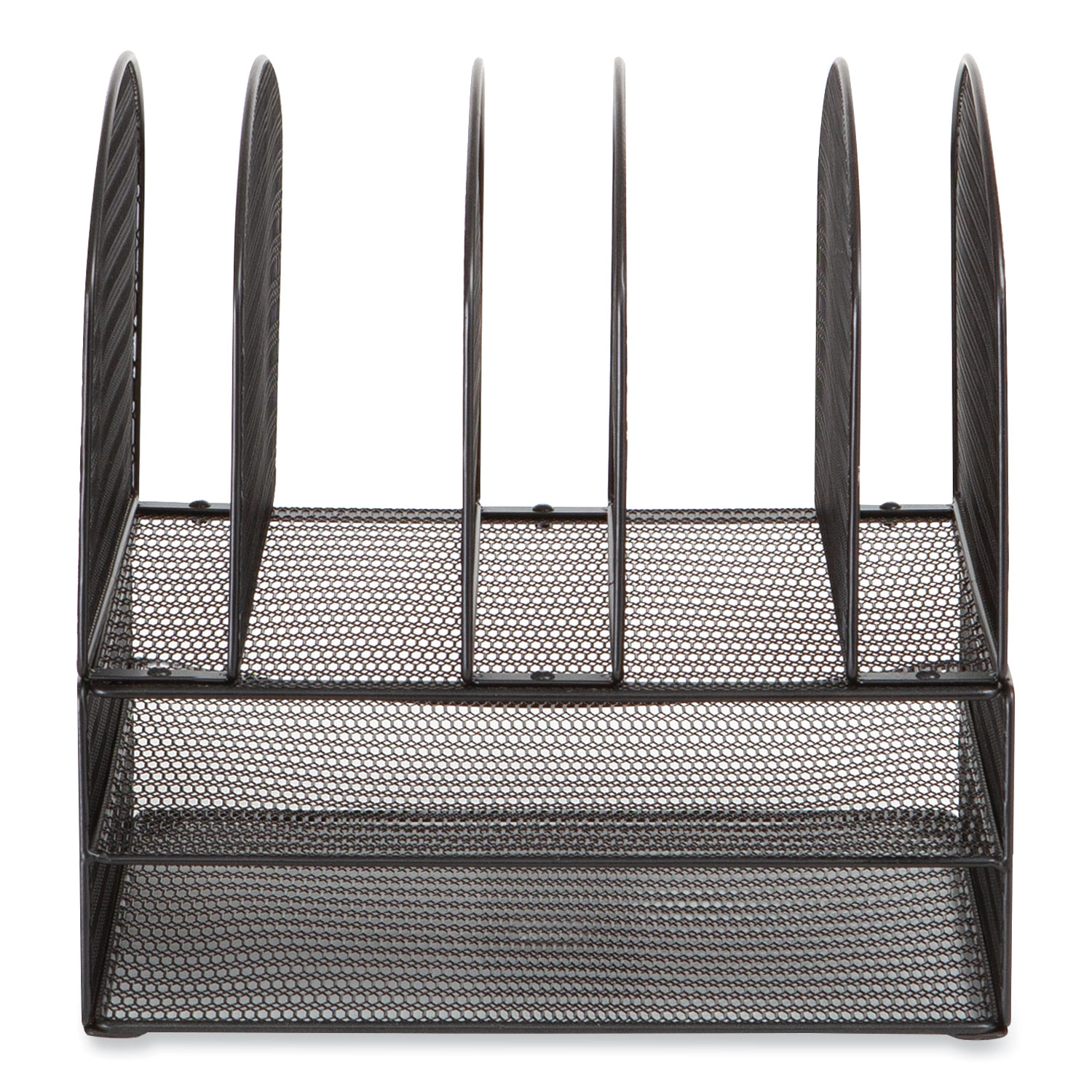 Safco Onyx Mesh Desk Organizer, Two Horizontal and Six Upright Sections ...