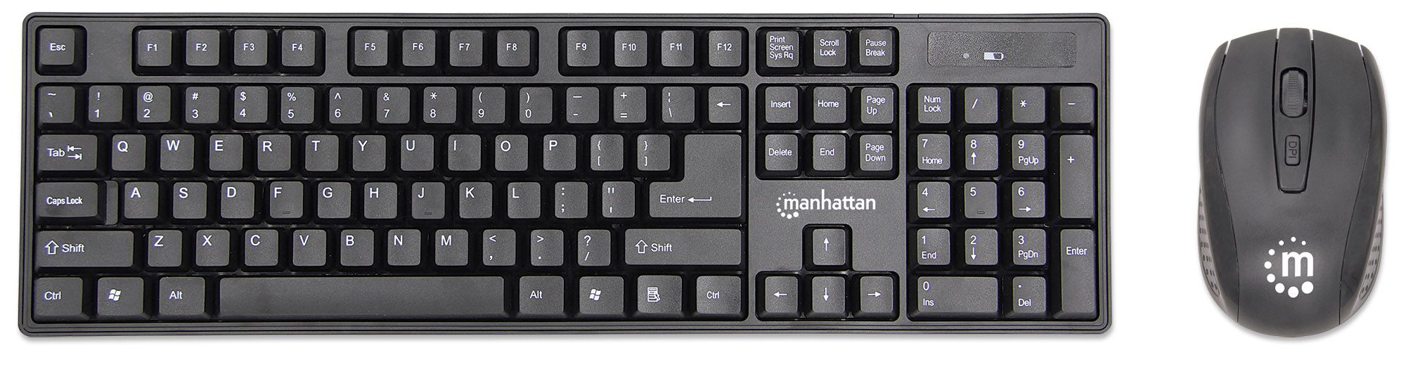 Manhattan Wireless Keyboard and Optical Mouse Set
