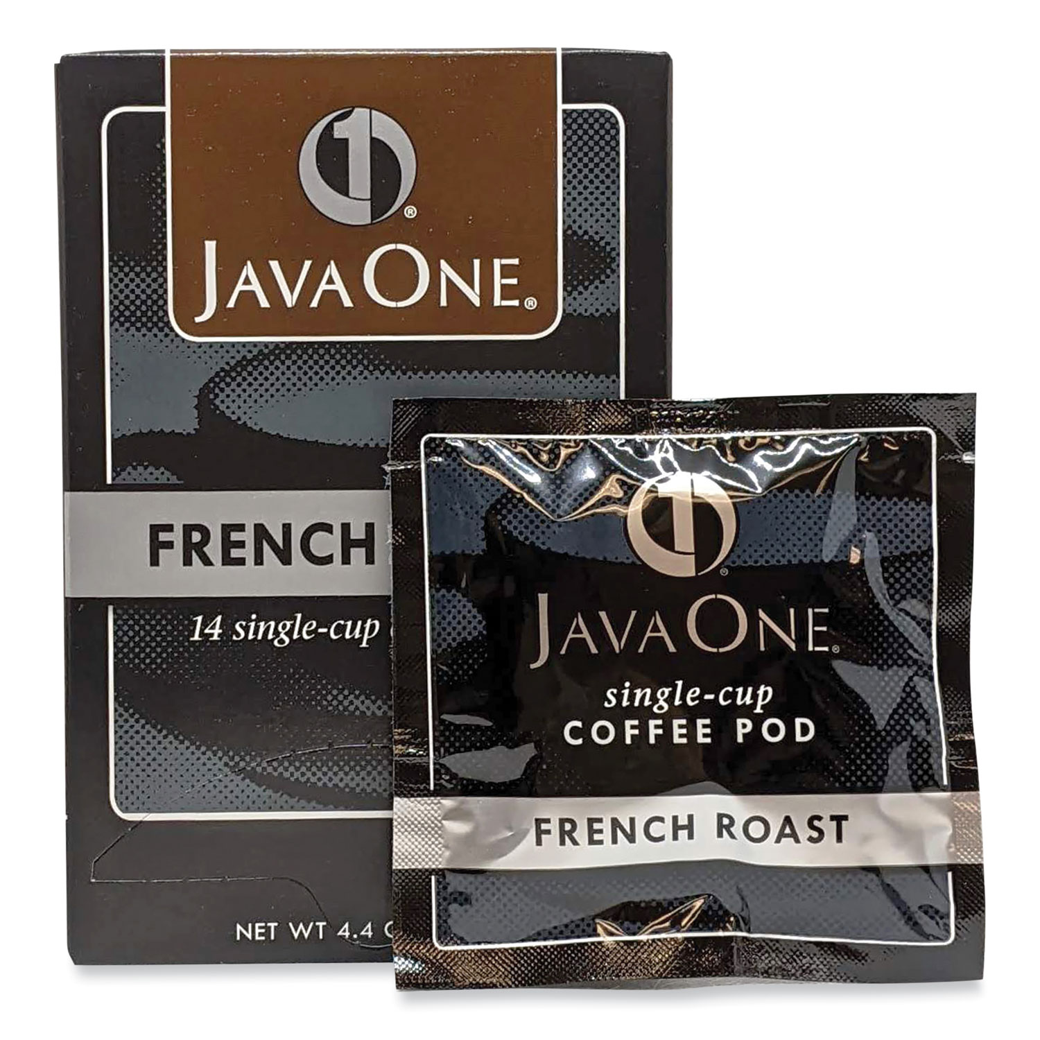 Java One Coffee Pods, French Roast, Dark Roast, 14 Pods