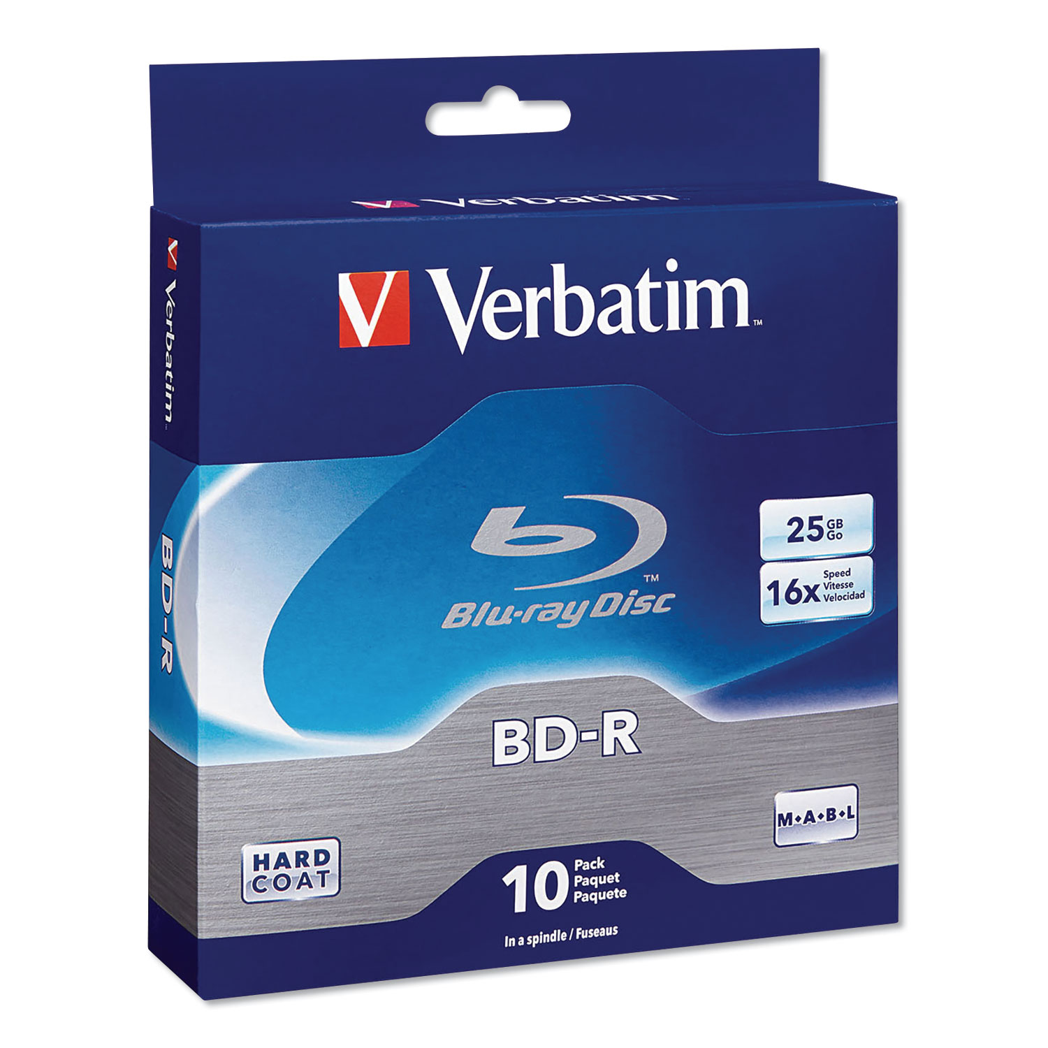 Verbatim BDR BluRay Disc, 25 GB, 16x, White, 10/Pack