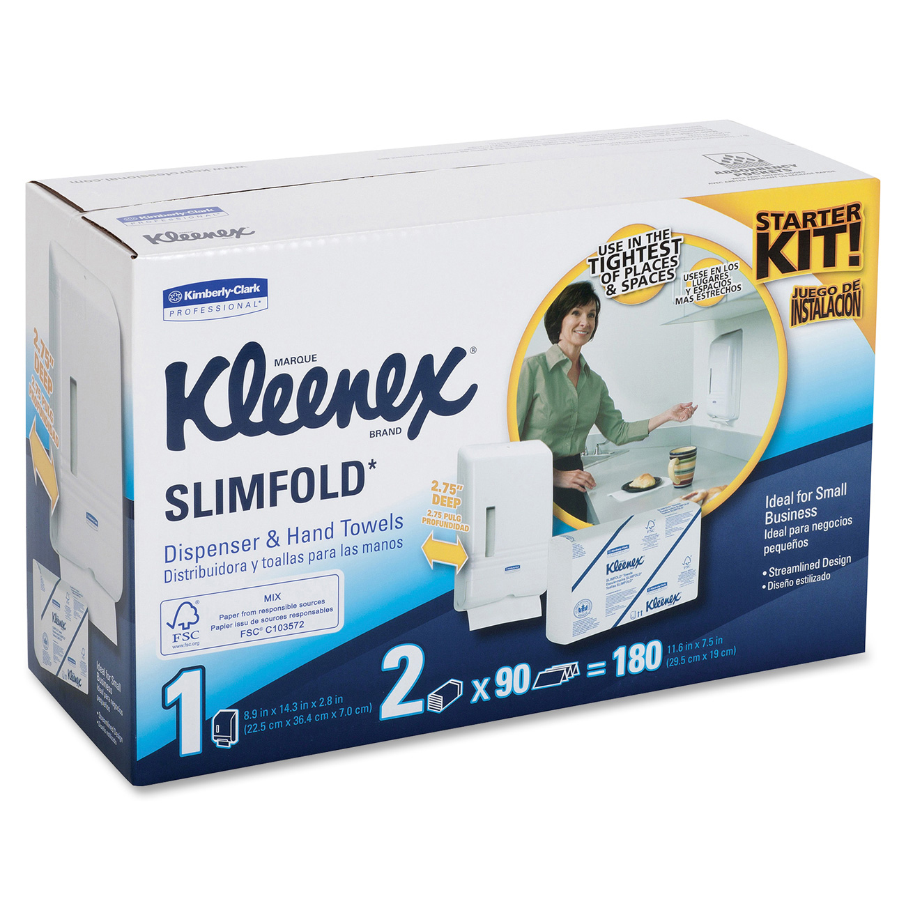 Kleenex Slimfold Hand Towel Dispenser Starter Kit