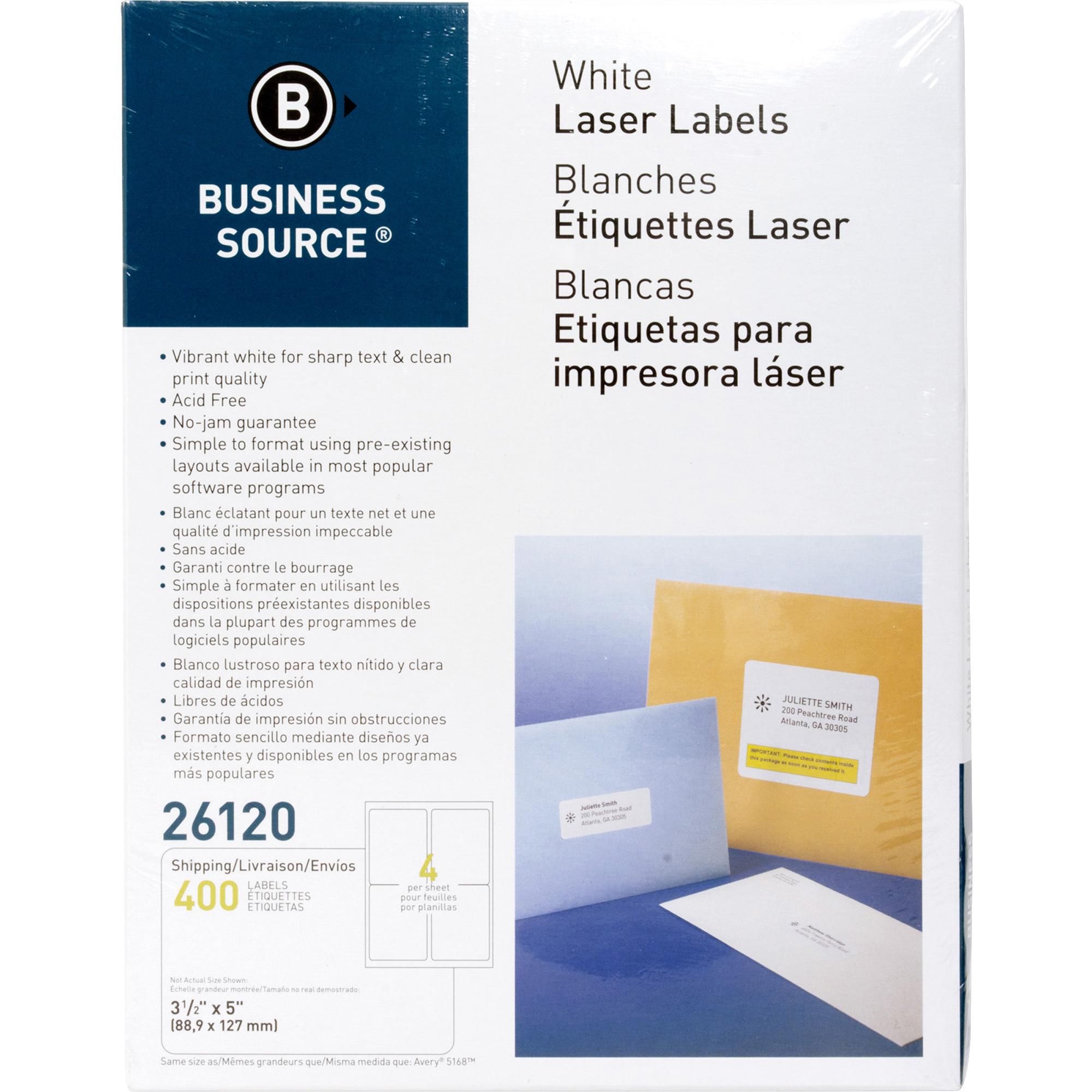 Business Source Shipping Labels BSN26120