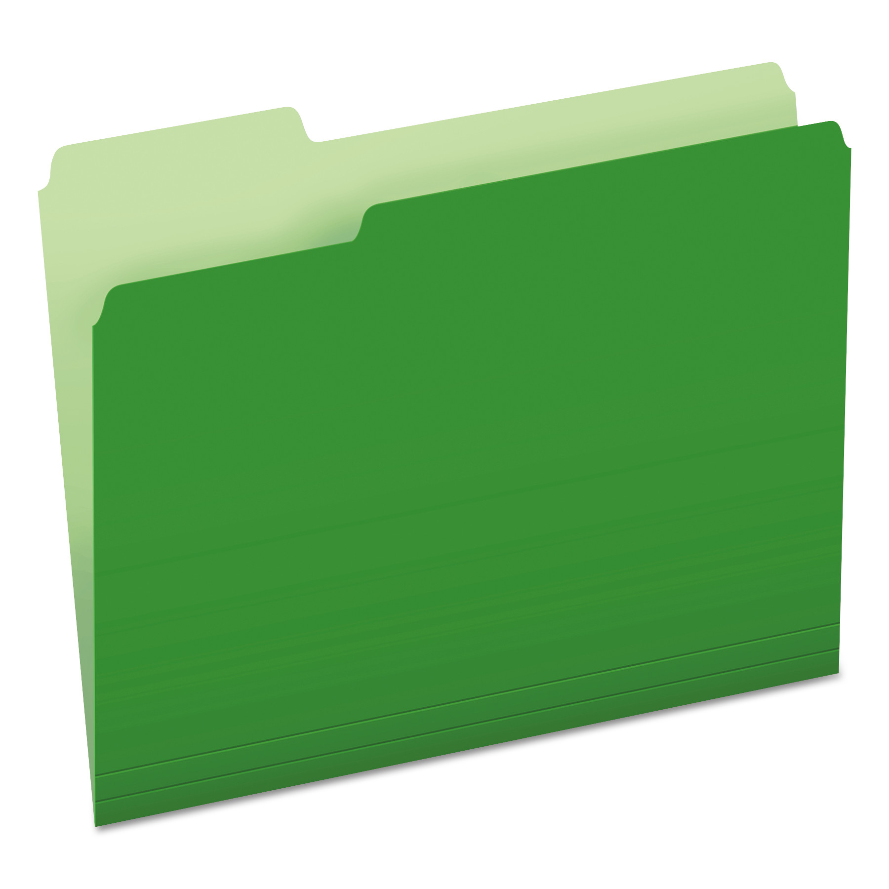Pendaflex Colored File Folders, 1/3Cut Tabs, Letter Size, Green/Light Green, 100/Box