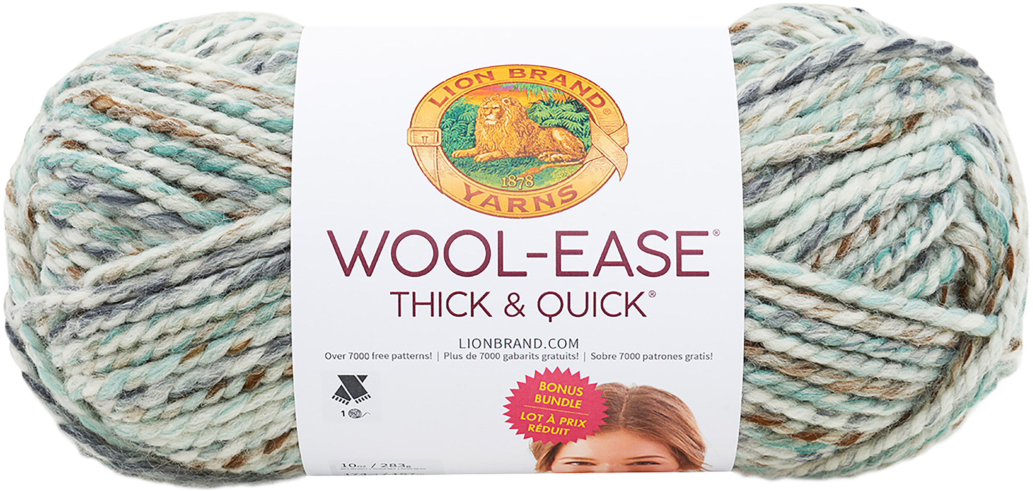 Lion Brand WoolEase Thick & Quick Bonus Bundle Yarn Seaglass