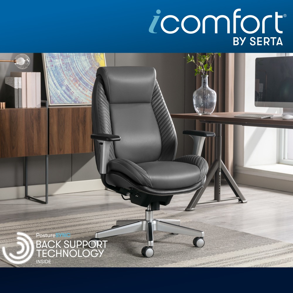 Serta iComfort i6000 Ergonomic Bonded Leather High-Back Manager