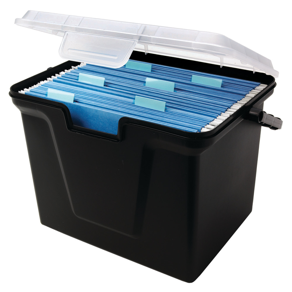 30% Recycled Portable File Box, 10 11/16"H x 14 11/16"W x 10 3/8"D ...