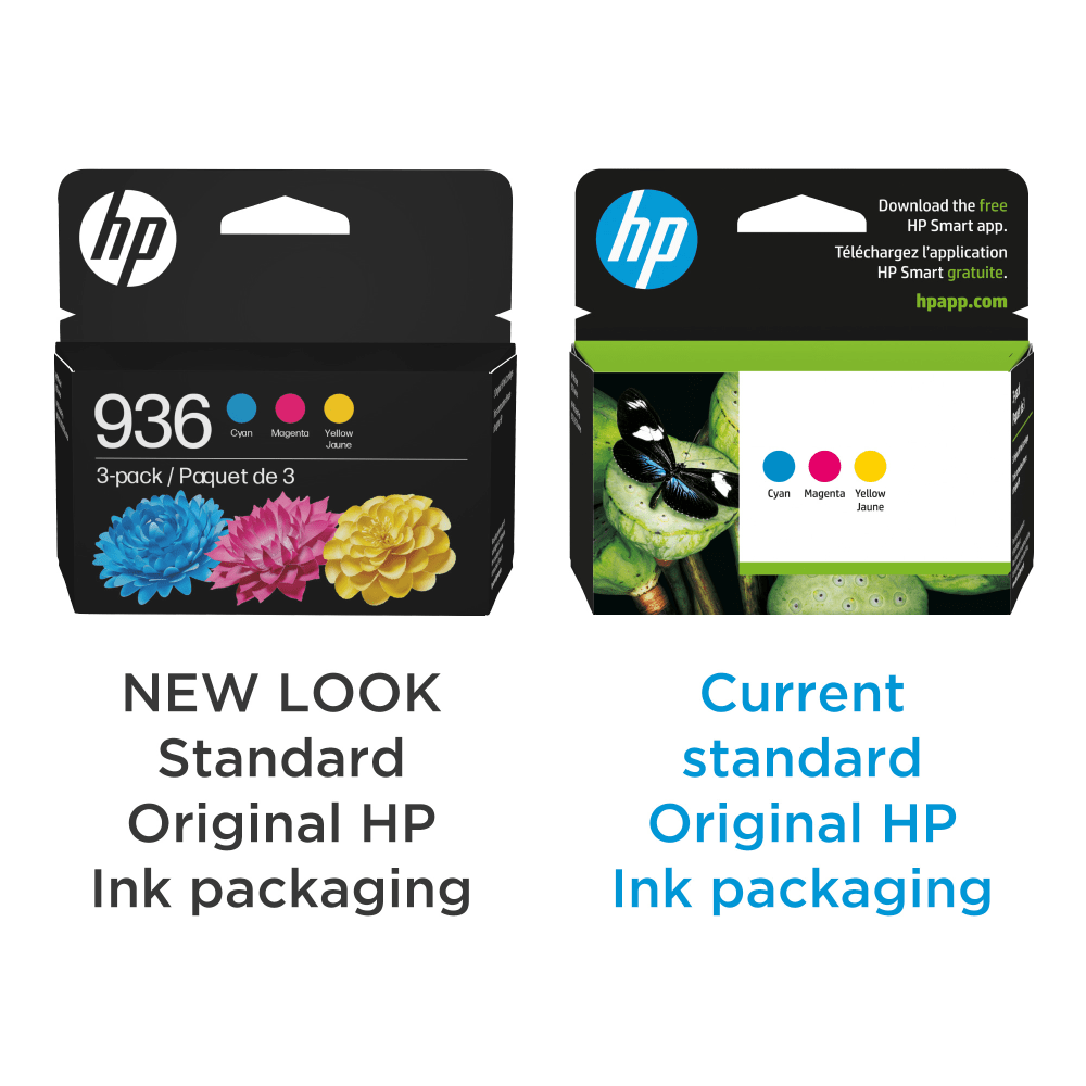 HP 936 Original Inkjet Ink Cartridge - Cyan, Magenta, Yellow - 3 Pack ...