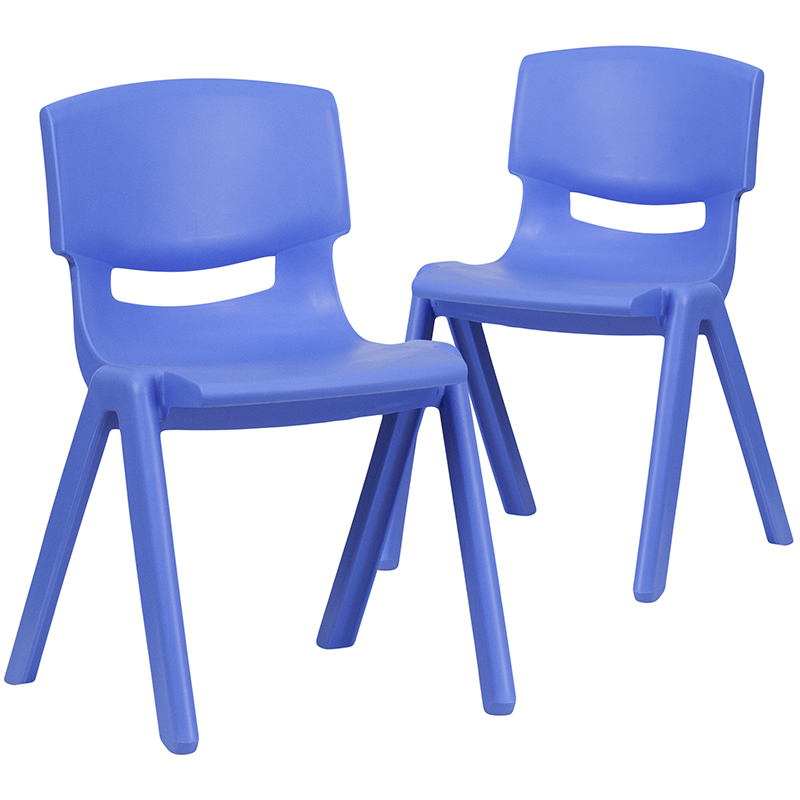 thumbnail image 2 of Flash Furniture Whitney 10 Pack Blue Plastic Stackable School Chair With 10 5 In Seat Height 2 of 13