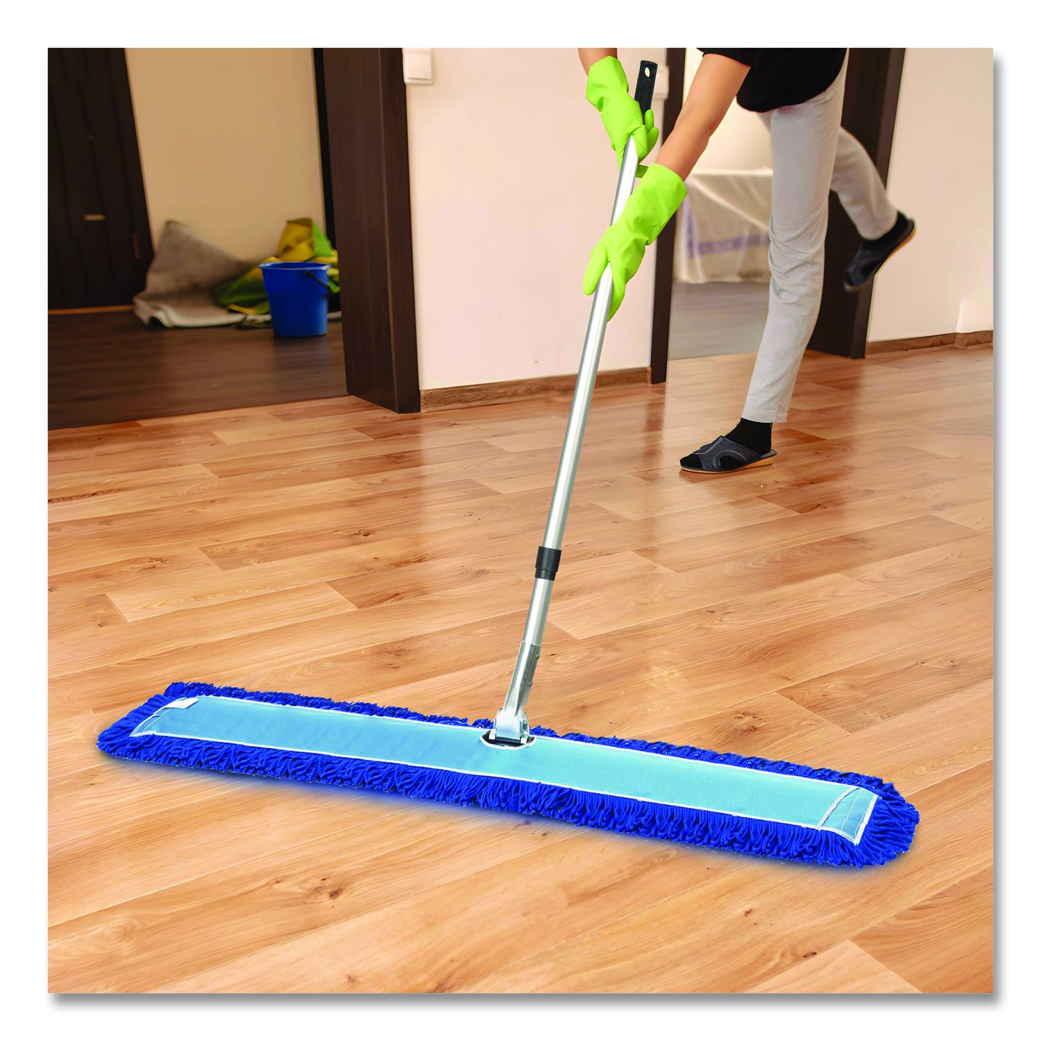 Gritt Commercial All-In-One Microfiber Dust Mop Set with
