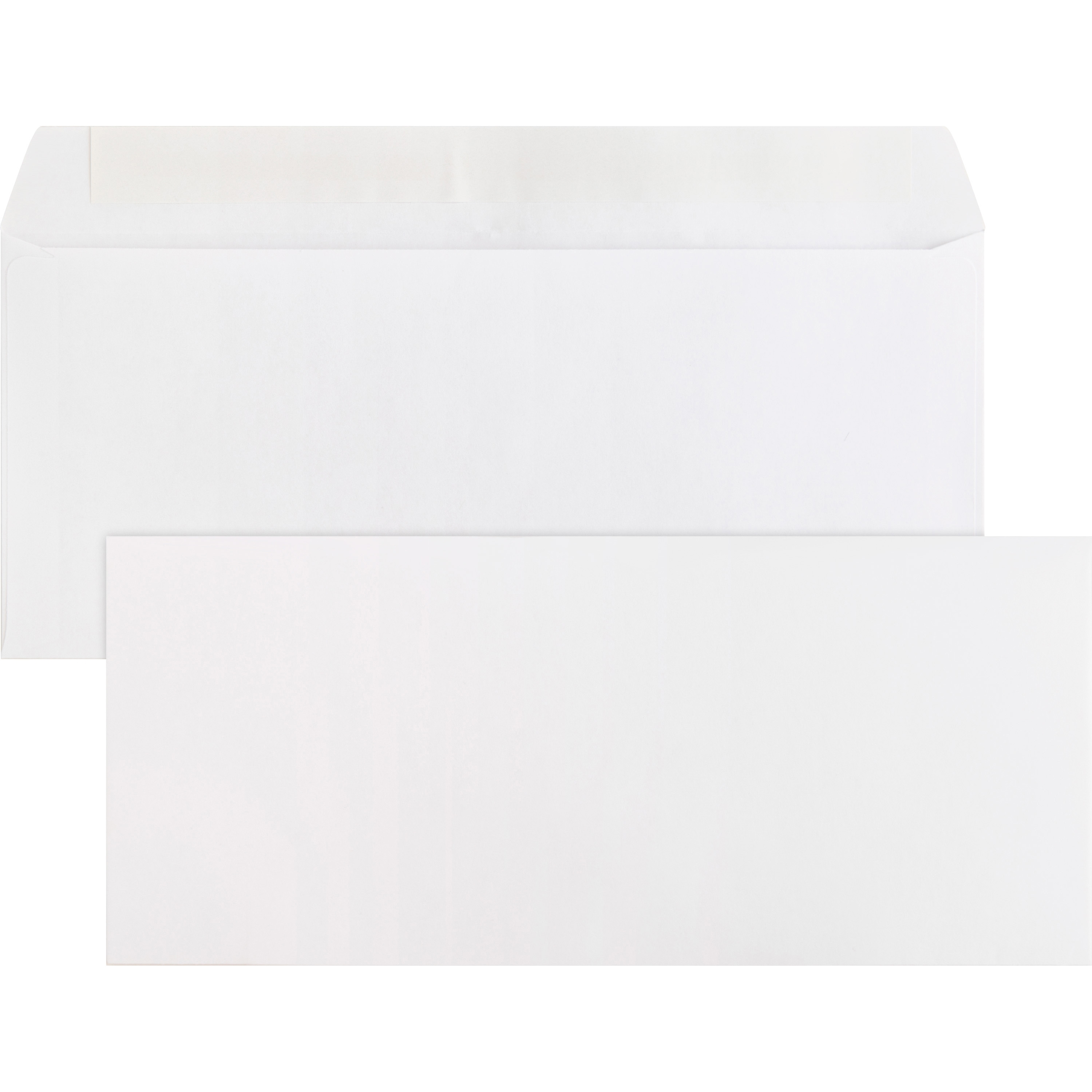 Business Source Business Envelopes, 10 (4.13" x 9.50"), Peel & Seal, 500 Envelopes/ Box