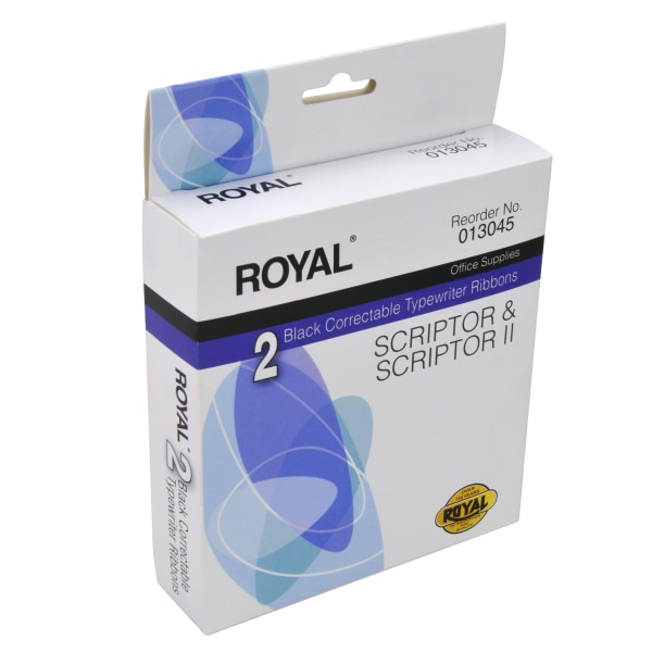 Royal Correctable Typewriter Ribbons, Black, 013045, Pack Of 2