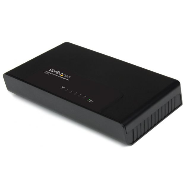 StarTech.com 5 Port Fast Ethernet Switch - 10/100 Desktop Wall Mount Network Switch StarTech.com 5 Port Fast Ethernet Switch - 10/100 Desktop Wall Mount Network Switch
