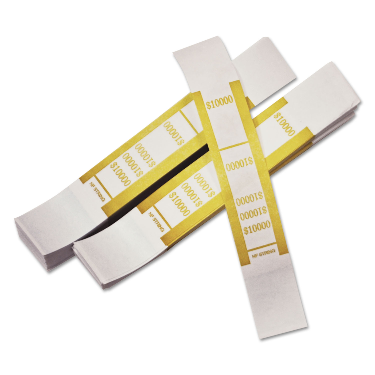 Iconex Self Adhesive Currency Straps Mustard 10 000 In 100 Bills