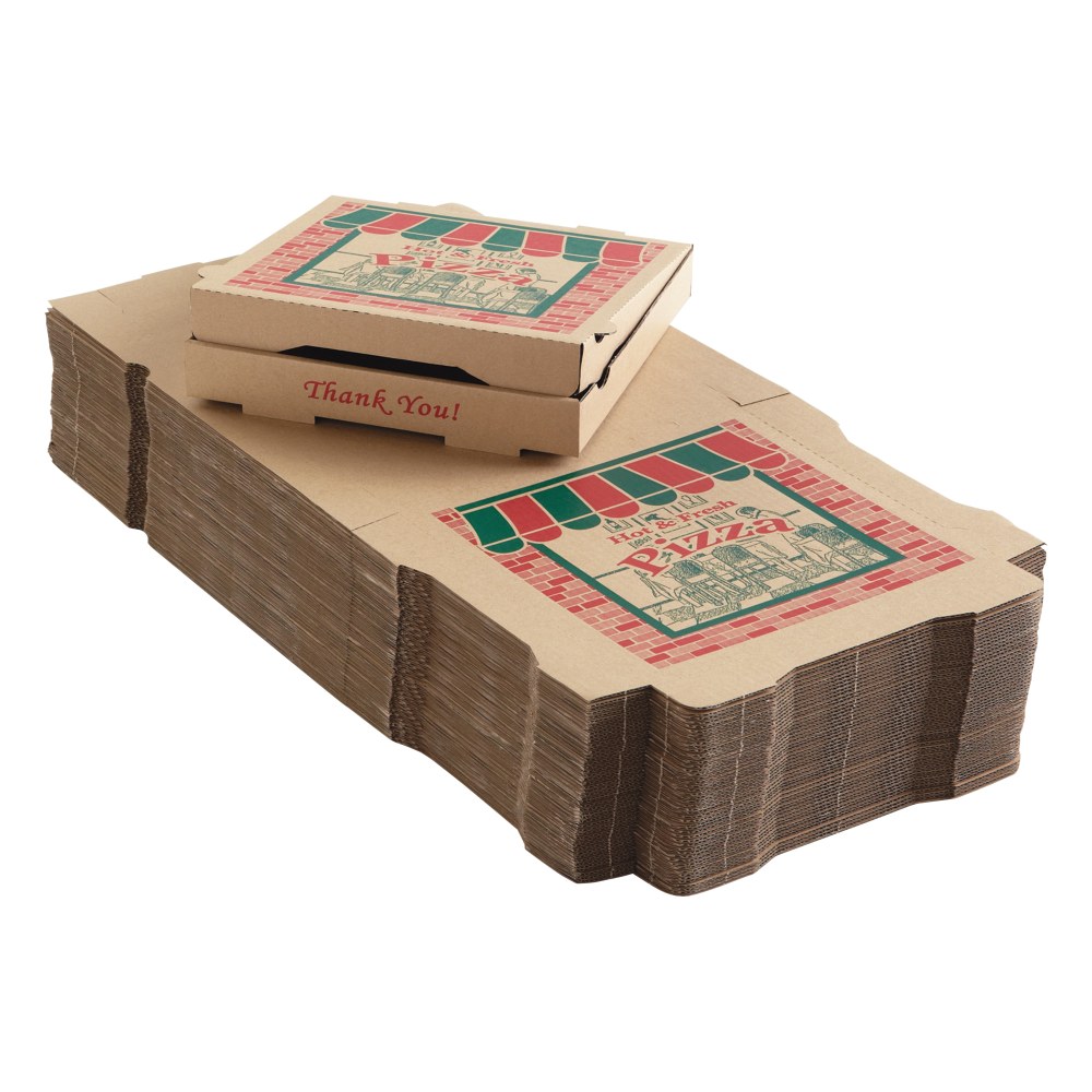 ARVCO Corrugated Pizza Boxes, 12" x 12" x 1 3/4", Kraft, Pack Of 50