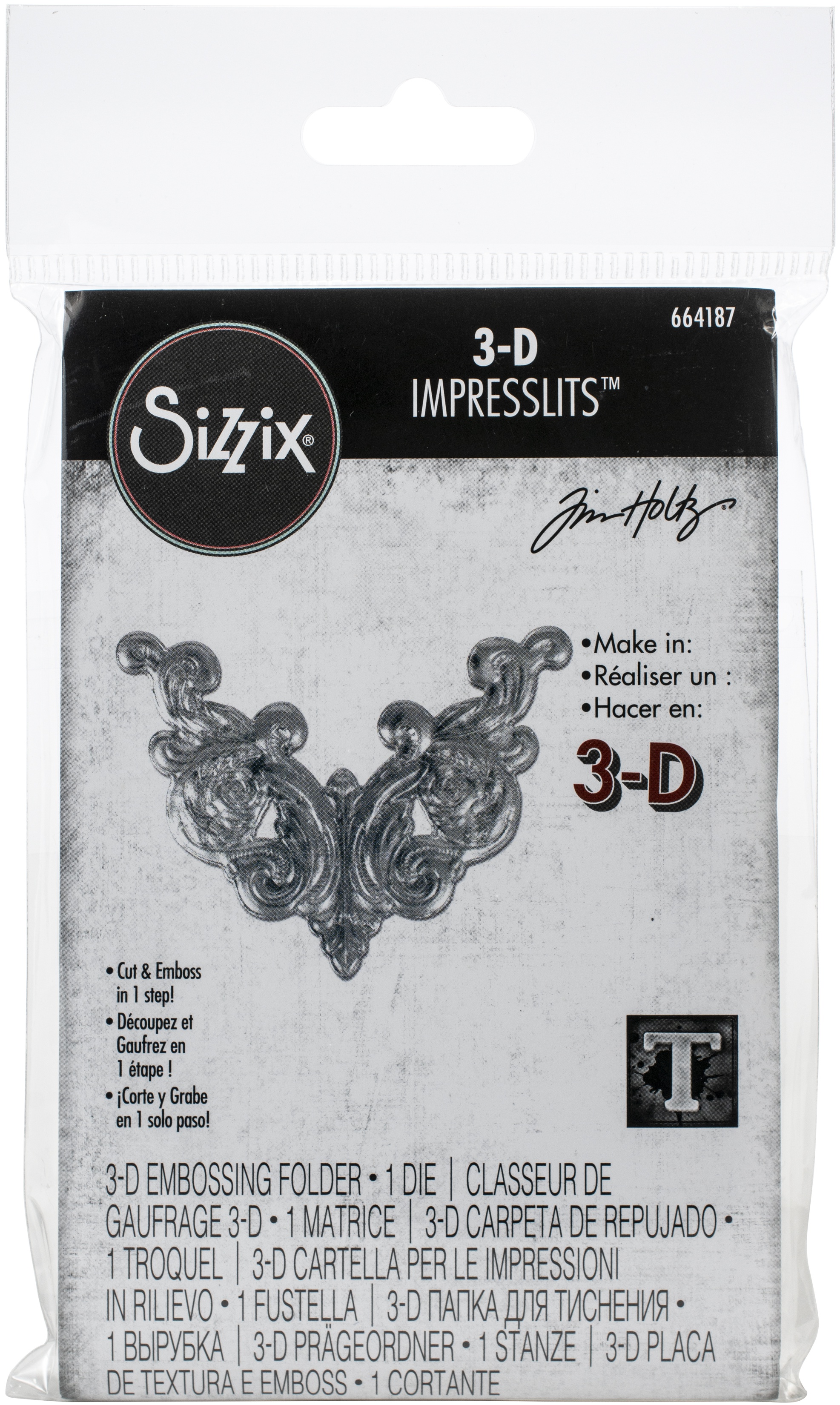 Sizzix 3D Impresslits Embossing Folder By Tim Holtz