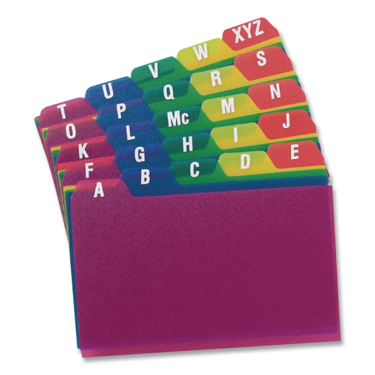 レイアウト用品 2519.1350.1502.2097.2115.2162.2355.2467 Oxford Durable Poly A-Z Card Guides, 1/5-Cut Top Tab, A to Z, 5 x