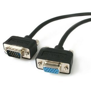StarTech.com 15 ft Low Profile High Resolution Monitor VGA Extension Cable HD15 M/F StarTech.com 15 ft Low Profile High Resolution Monitor VGA Extension Cable HD15 M/F