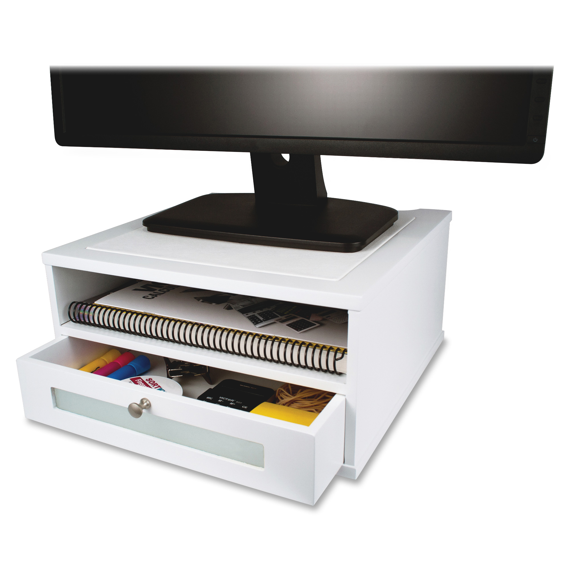 Victor W1175 Pure White Monitor Riser