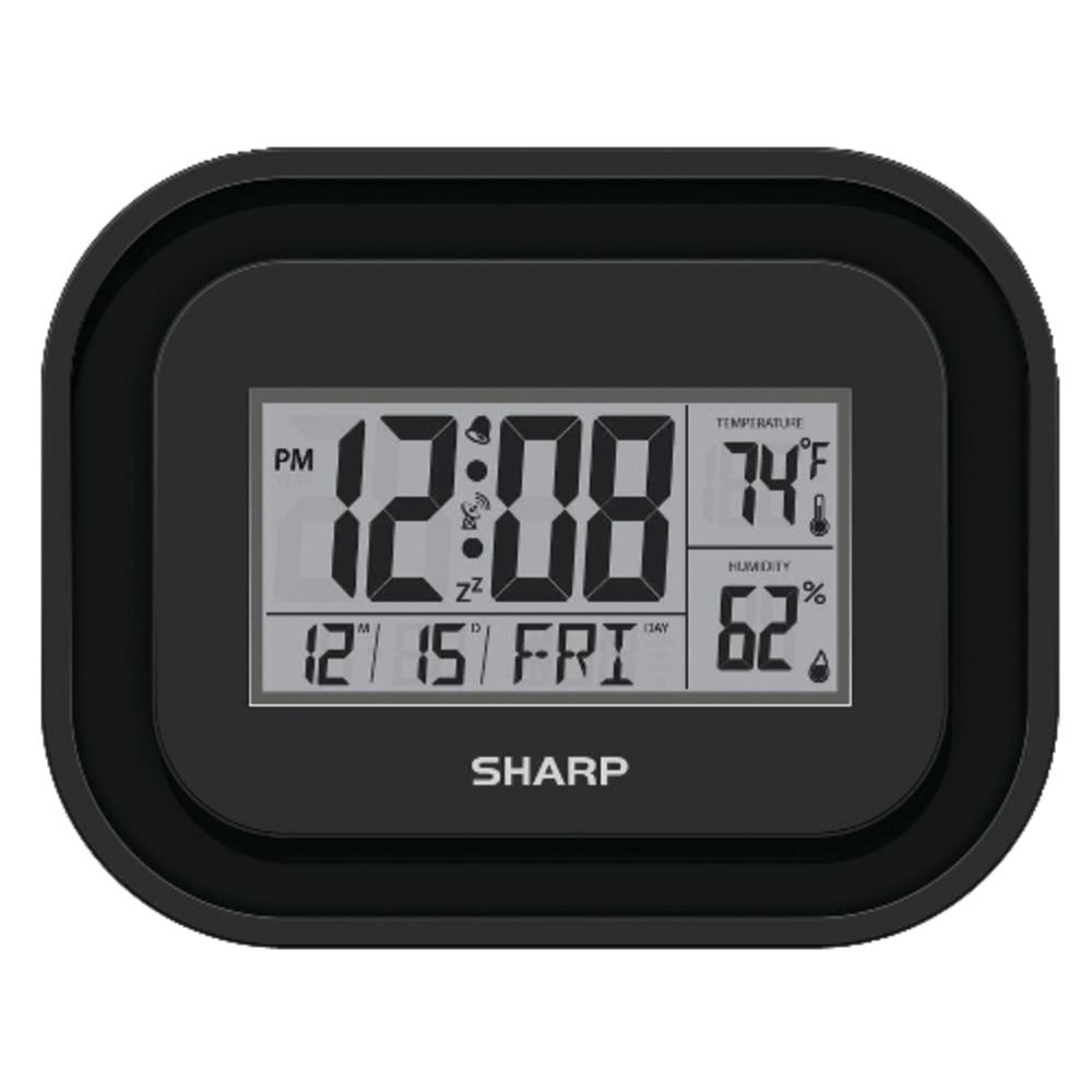 Sharp Atomic Clock 9 5 8 H X 9 13 16 D X 1 7 16 D Black 