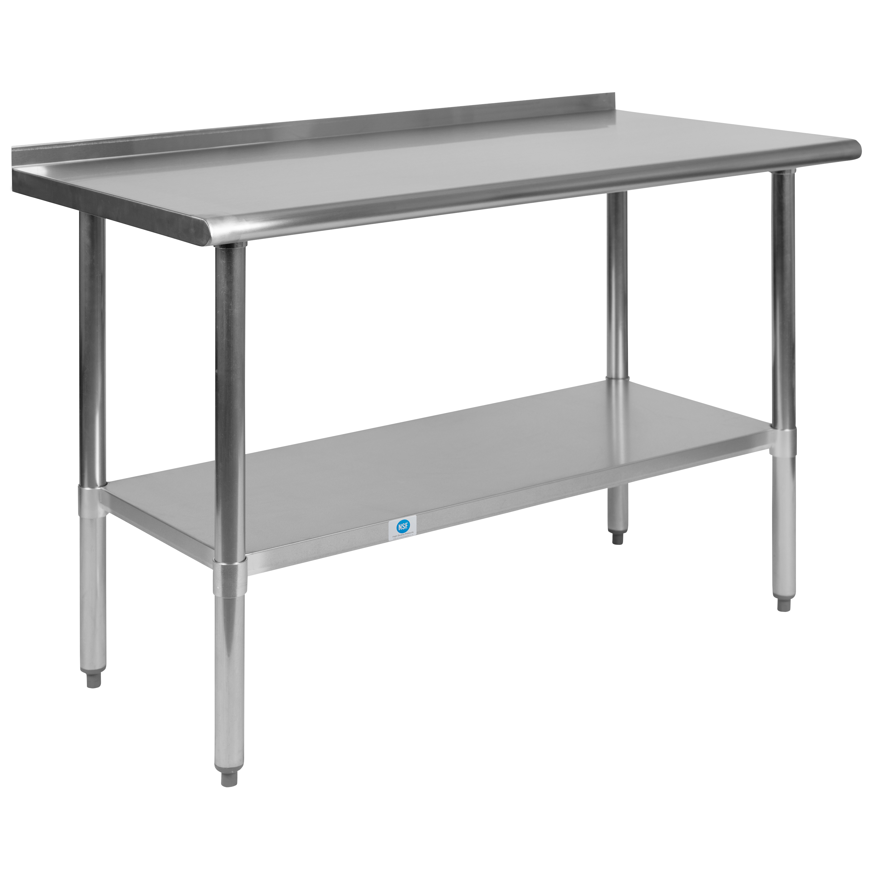 Rawcliffe Stainless Steel 18 Gauge Prep and Work Table with 1.5 ...