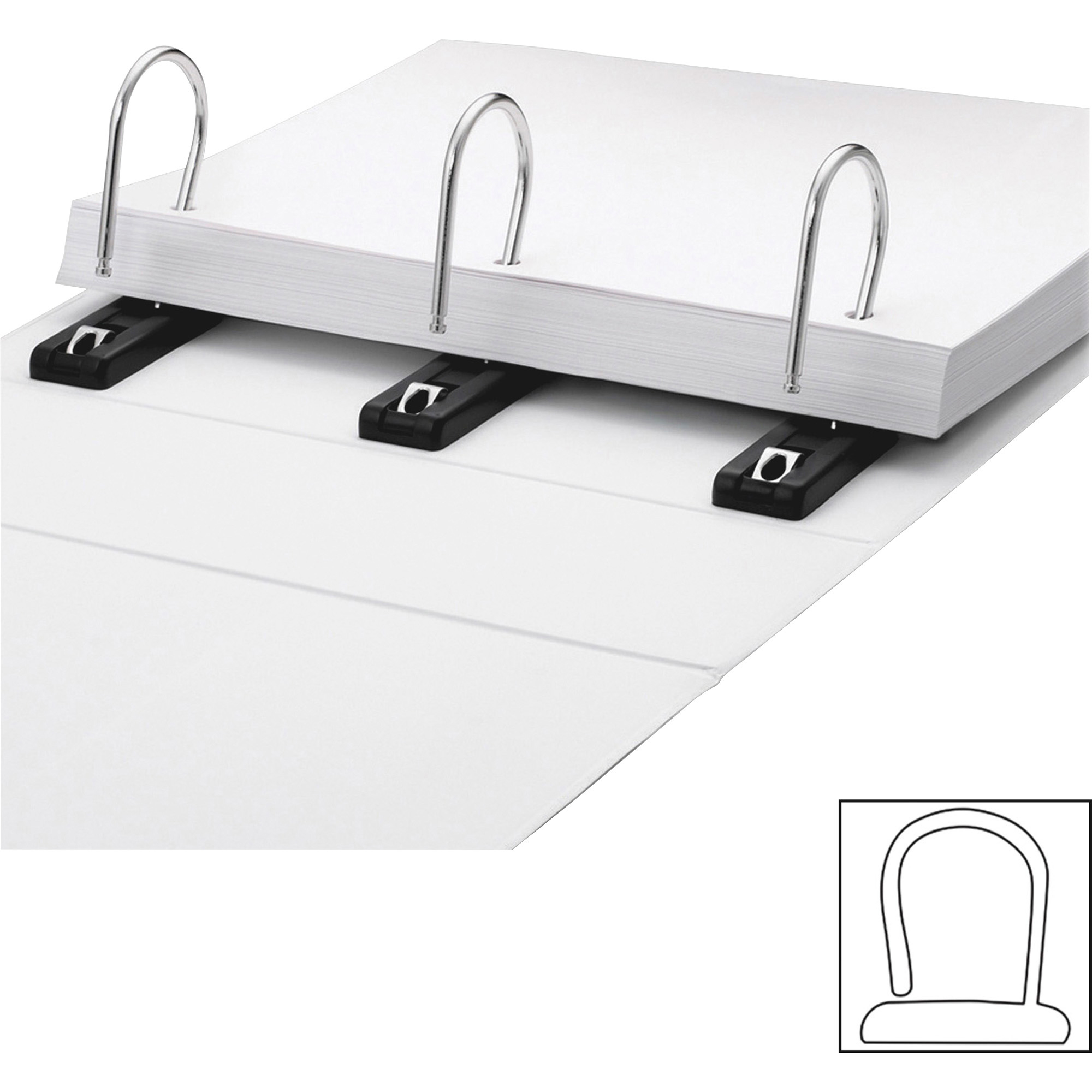 find It Gapless Loop 3Ring View Binder, 3" Capacity, Gapless DRing