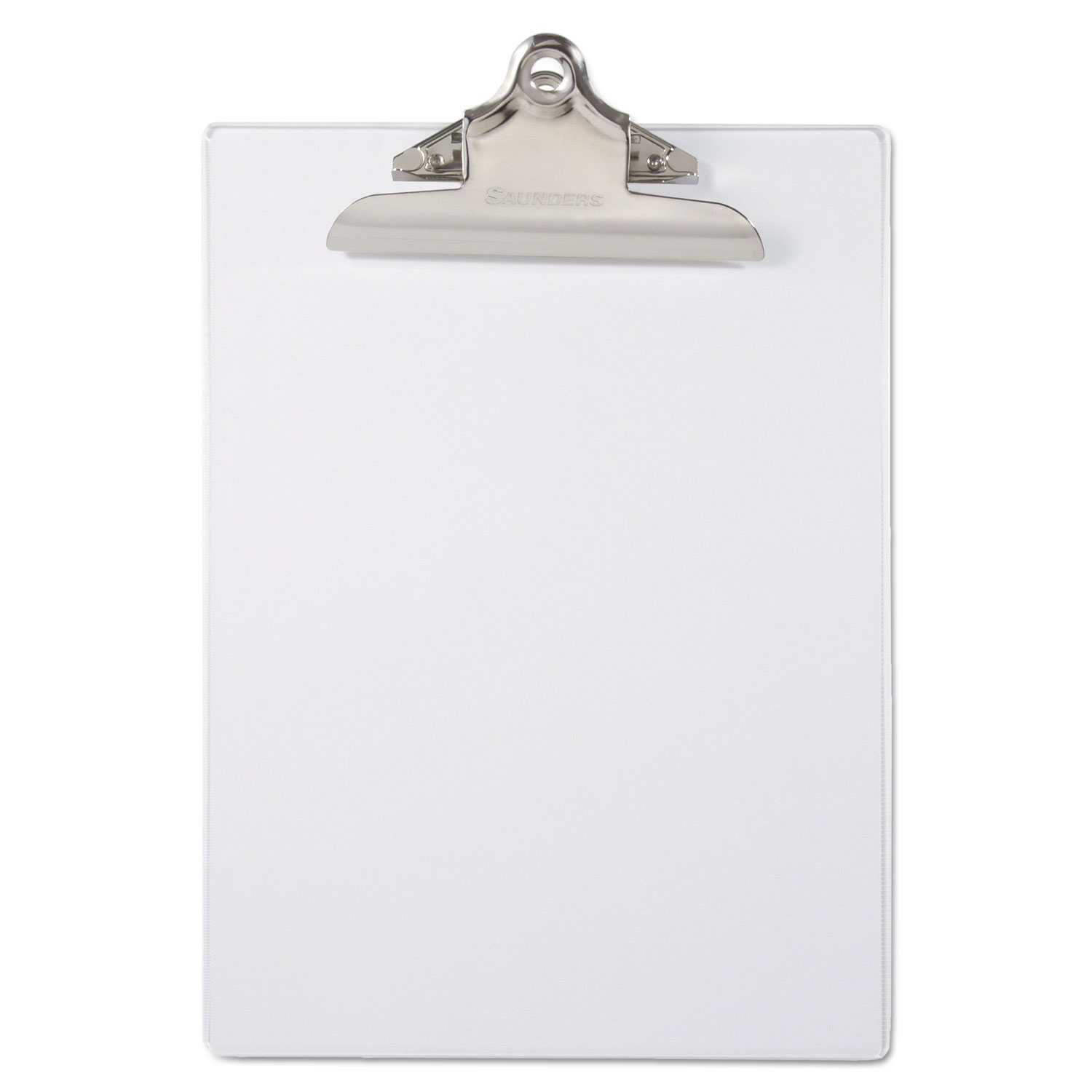 Saunders Recycled Plastic Clipboard with Ruler Edge, 1" Clip Cap, 8.5 x 11 Sheet, Clear