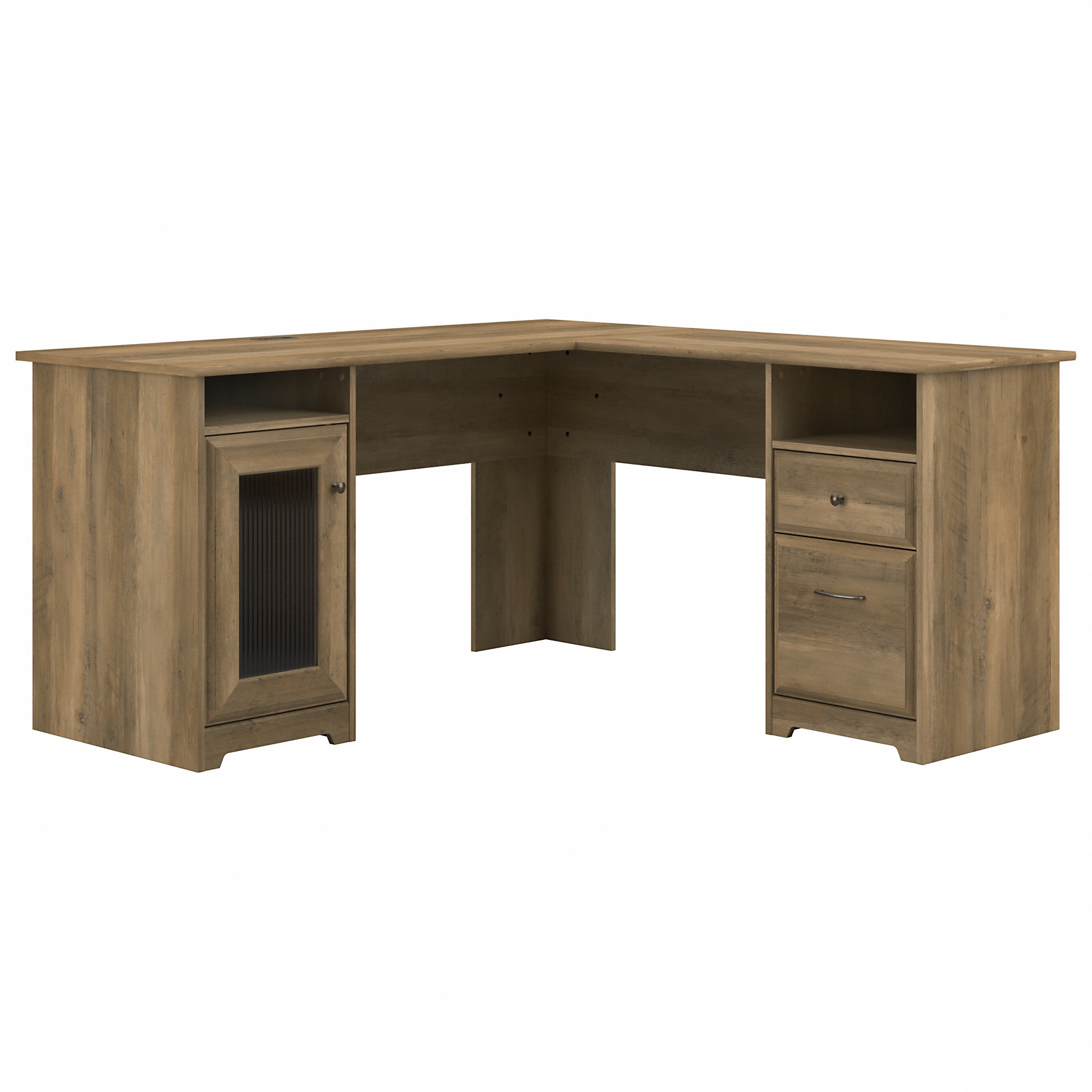 Bush Furniture Cabot 60W L Shaped Computer Desk in Reclaimed Pine ...