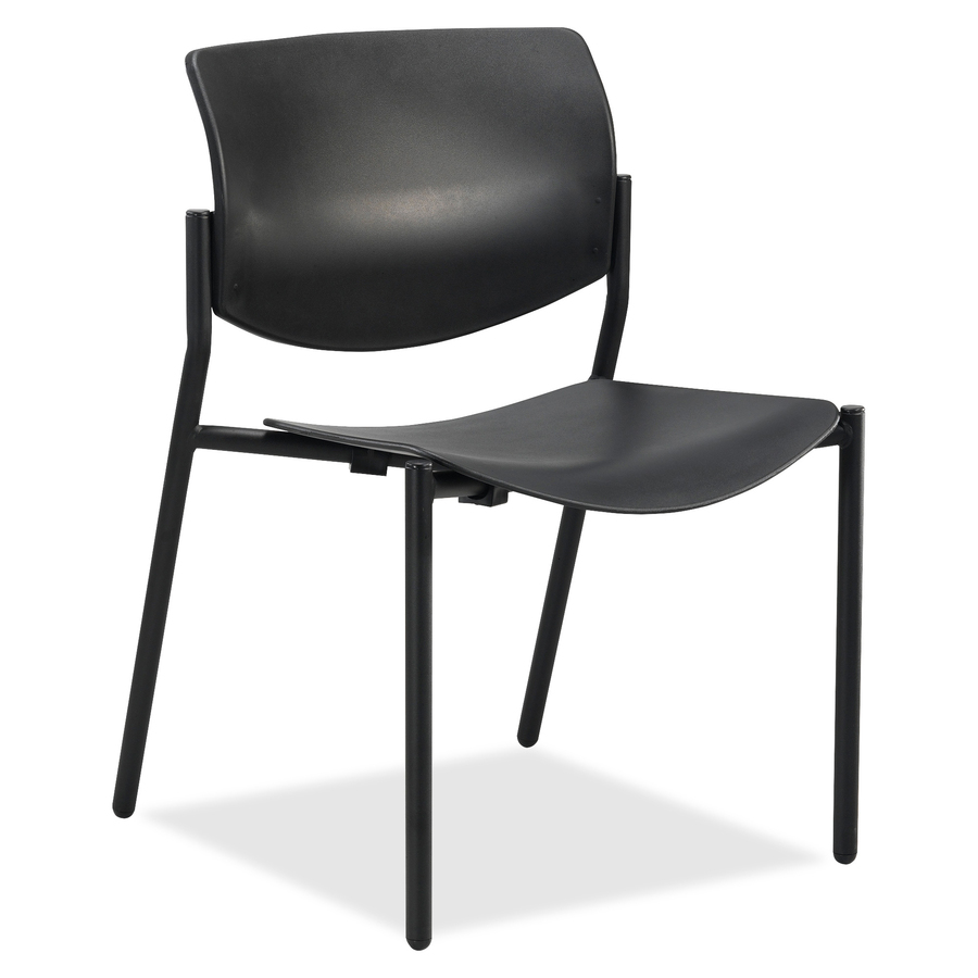 Lorell Stack Chairs with Molded Plastic Seat & Back
