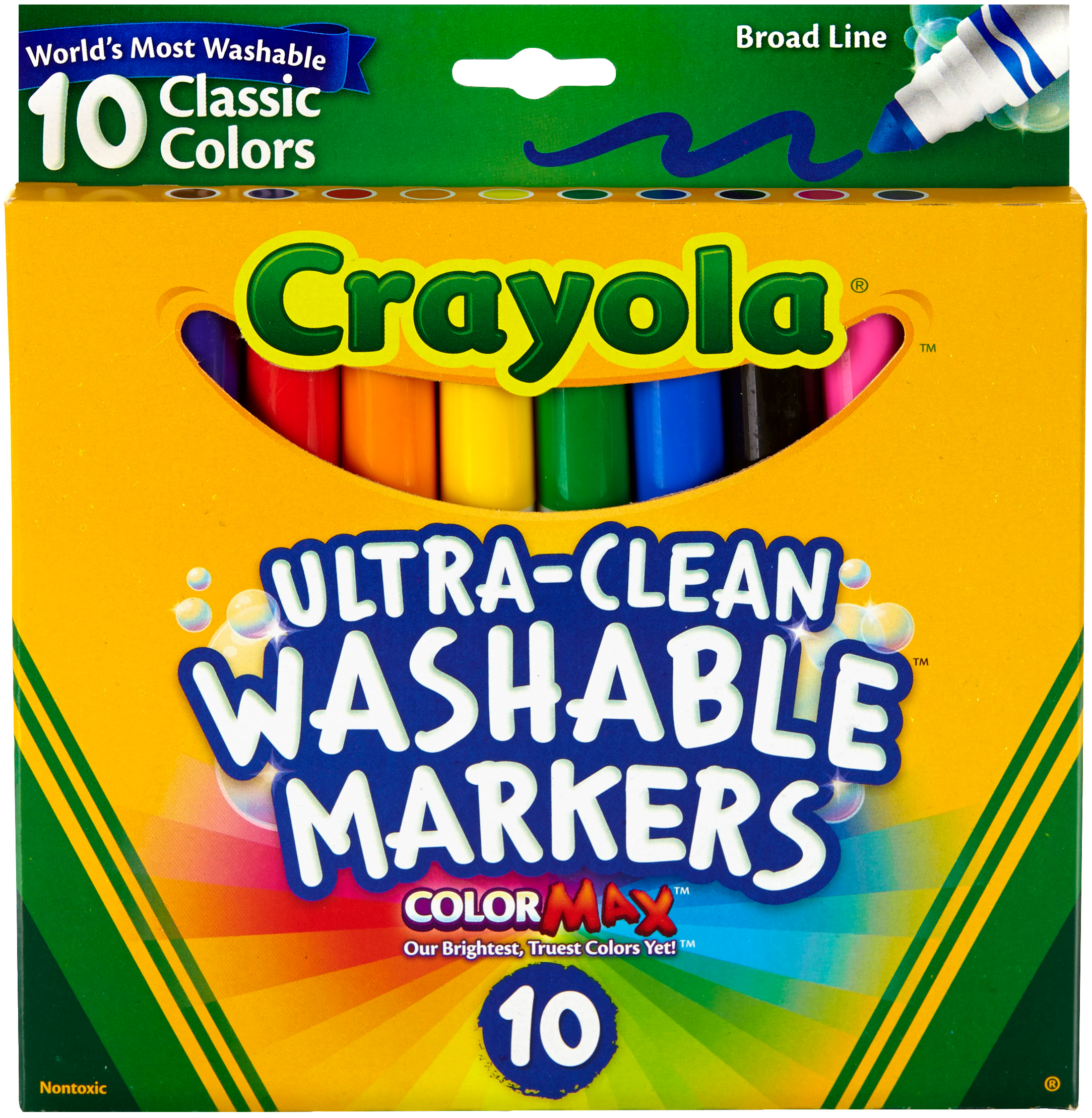 Crayola Ultra-Clean Color Max Broad Line Washable Markers