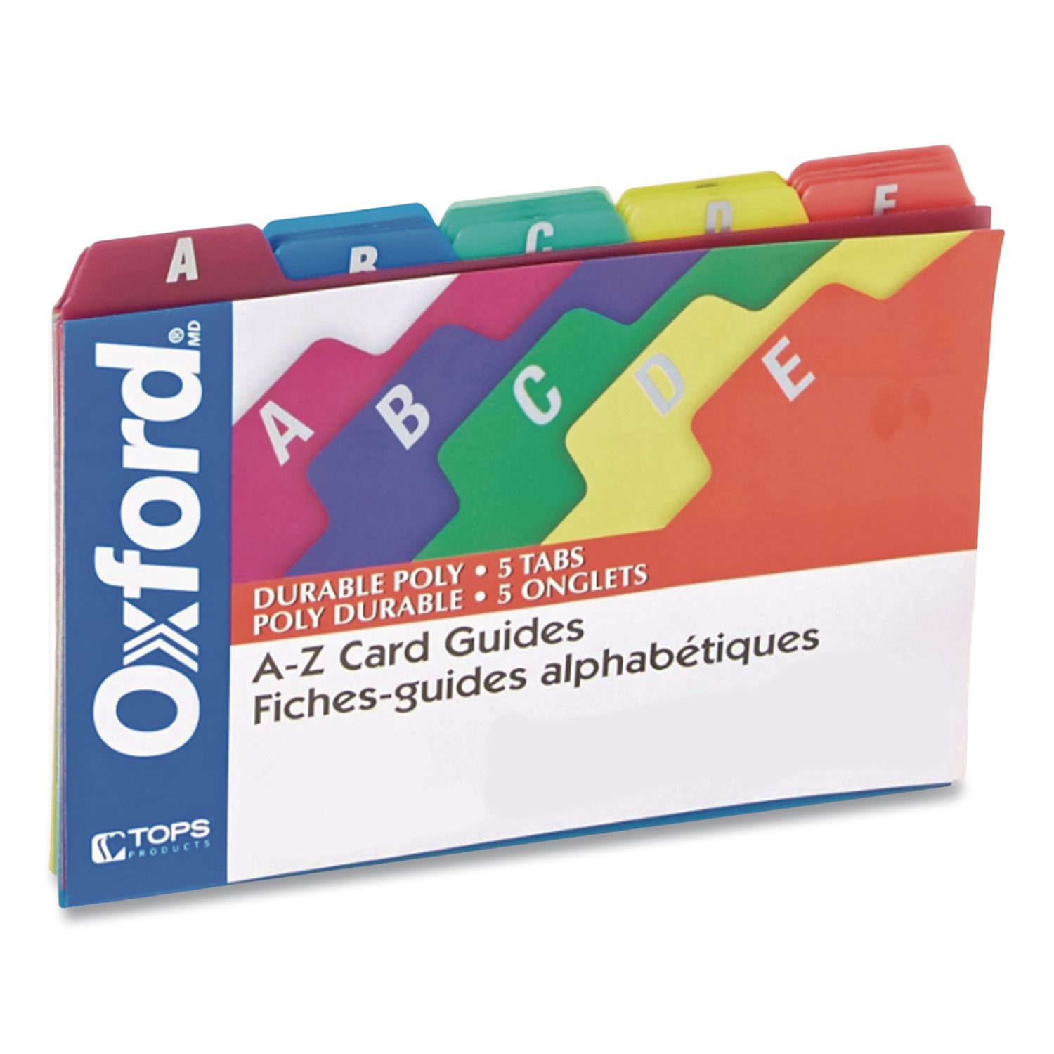 レイアウト用品 2519.1350.1502.2097.2115.2162.2355.2467 Oxford Durable Poly A-Z Card Guides, 1/5-Cut Top Tab, A to Z, 5 x