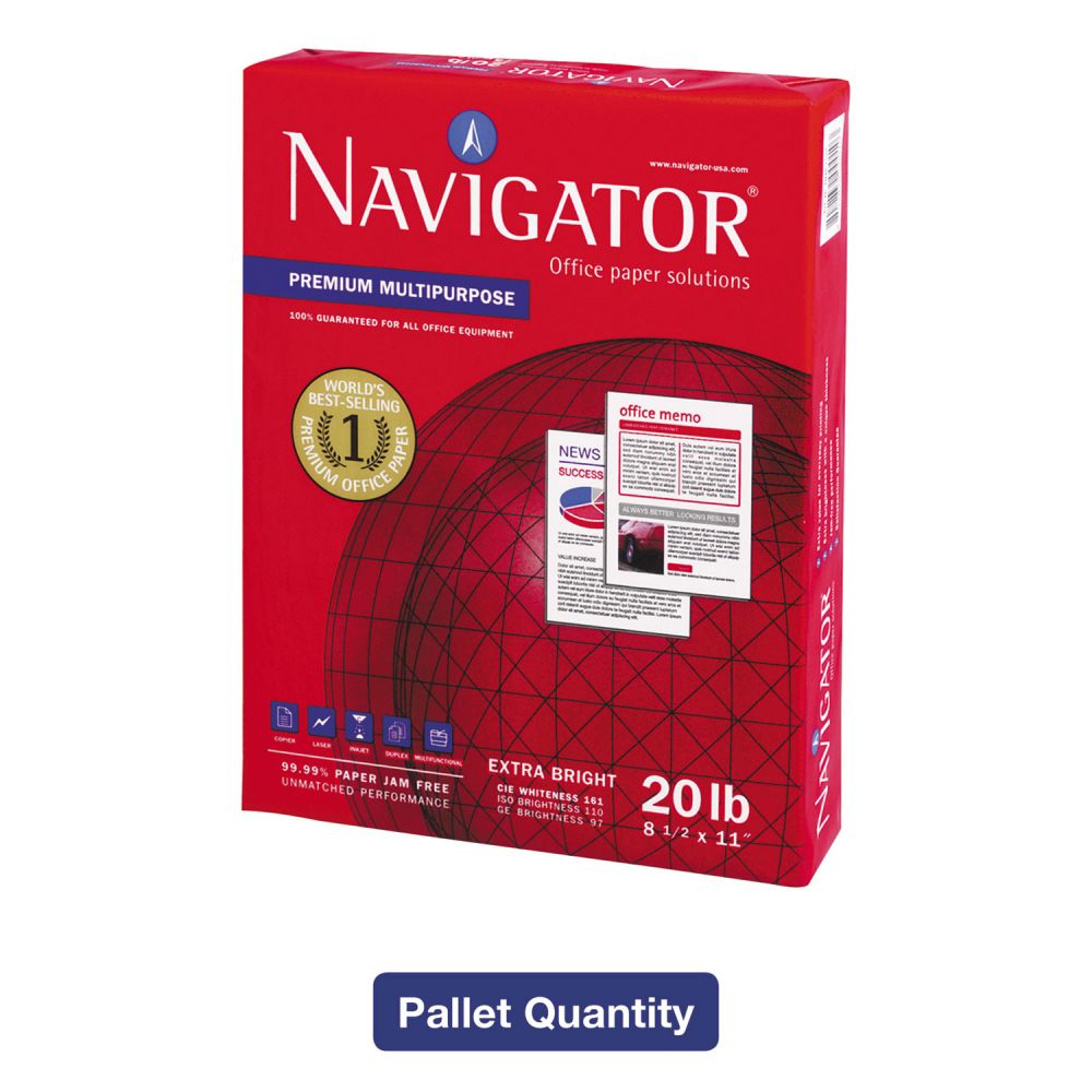 Navigator Premium Multipurpose Paper, 97 Brightness, 20 lb, 8 1/2 x 11