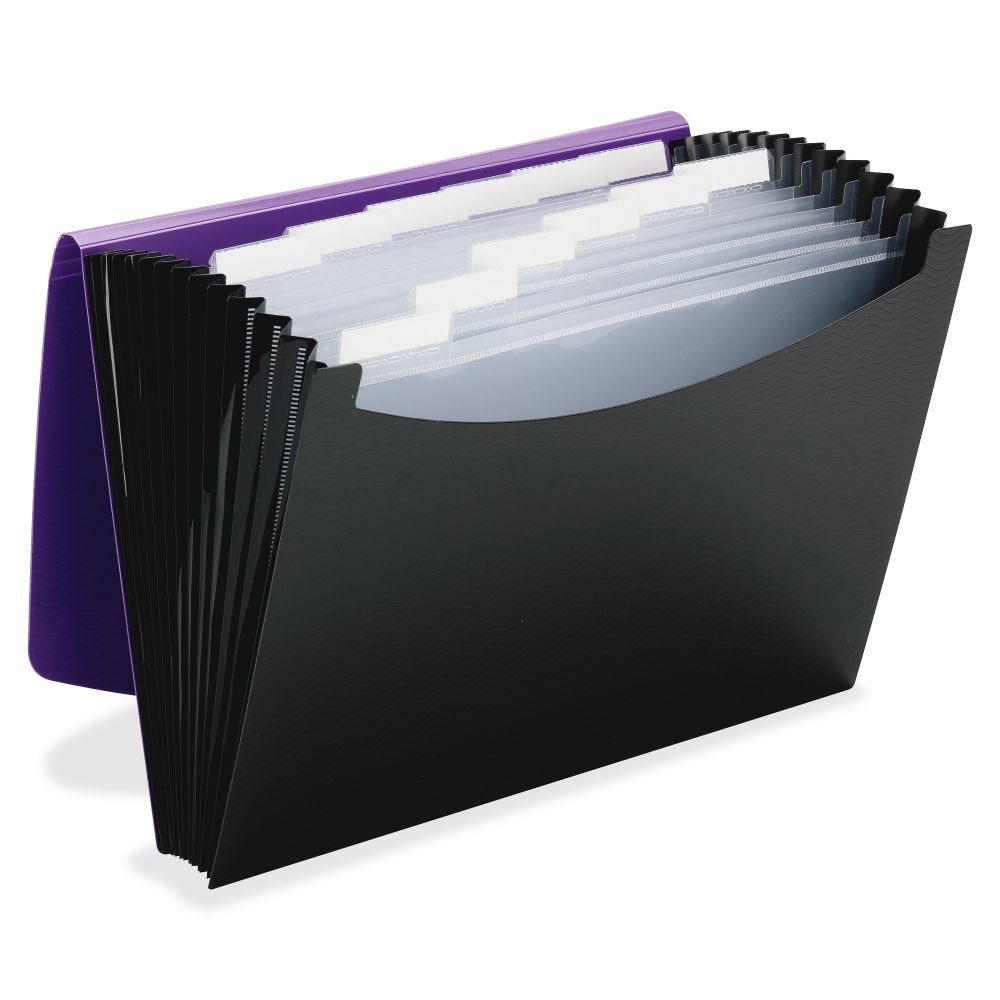 Smead Wave 12Pocket Poly Expanding File, Letter Size, 8 1/2" x 11