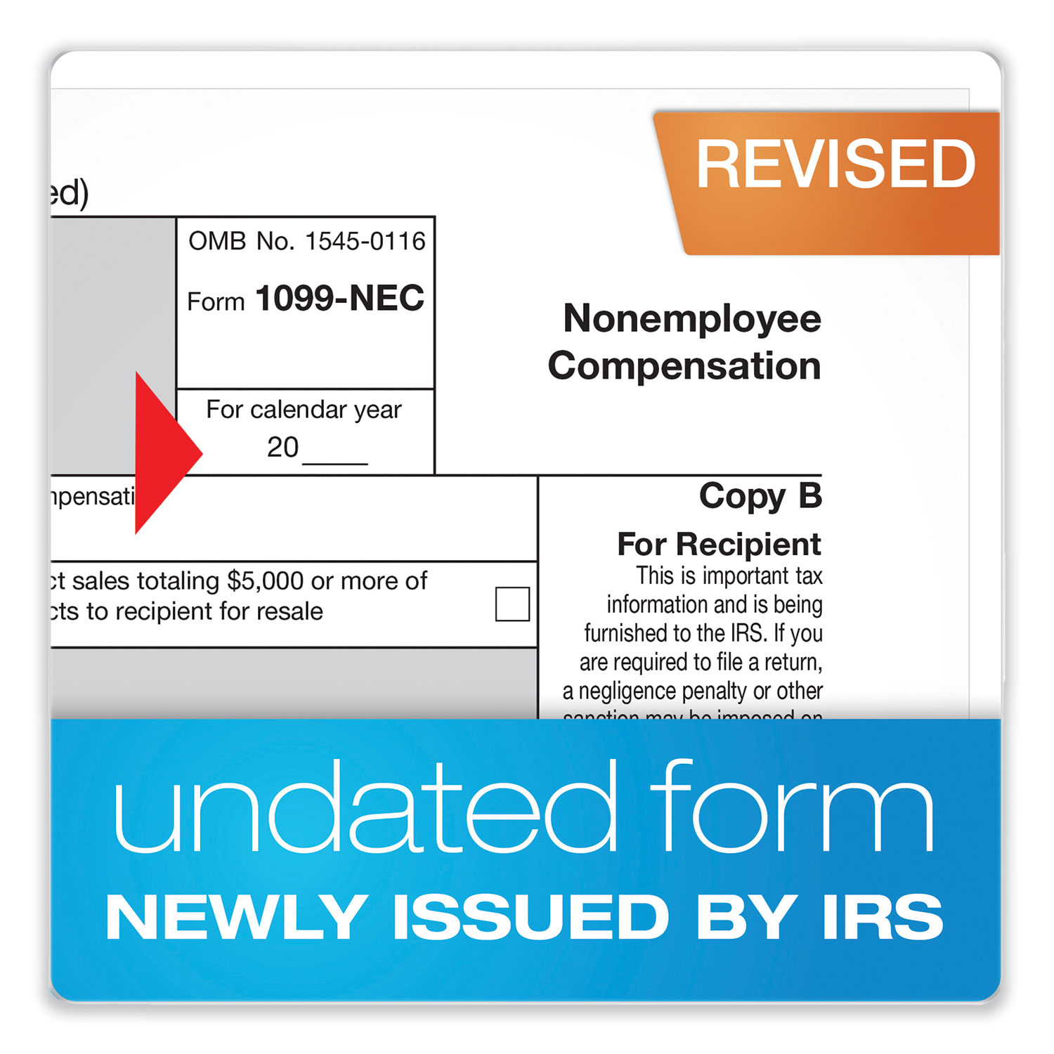 Adams 1099-NEC + 1096 Tax Form Kit with e-File, Inkjet/Laser, Fiscal ...