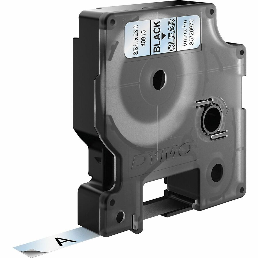 Dymo S0720670 D1 40910 Tape 9mm x 7m Black on Clear | OfficeSupply.com