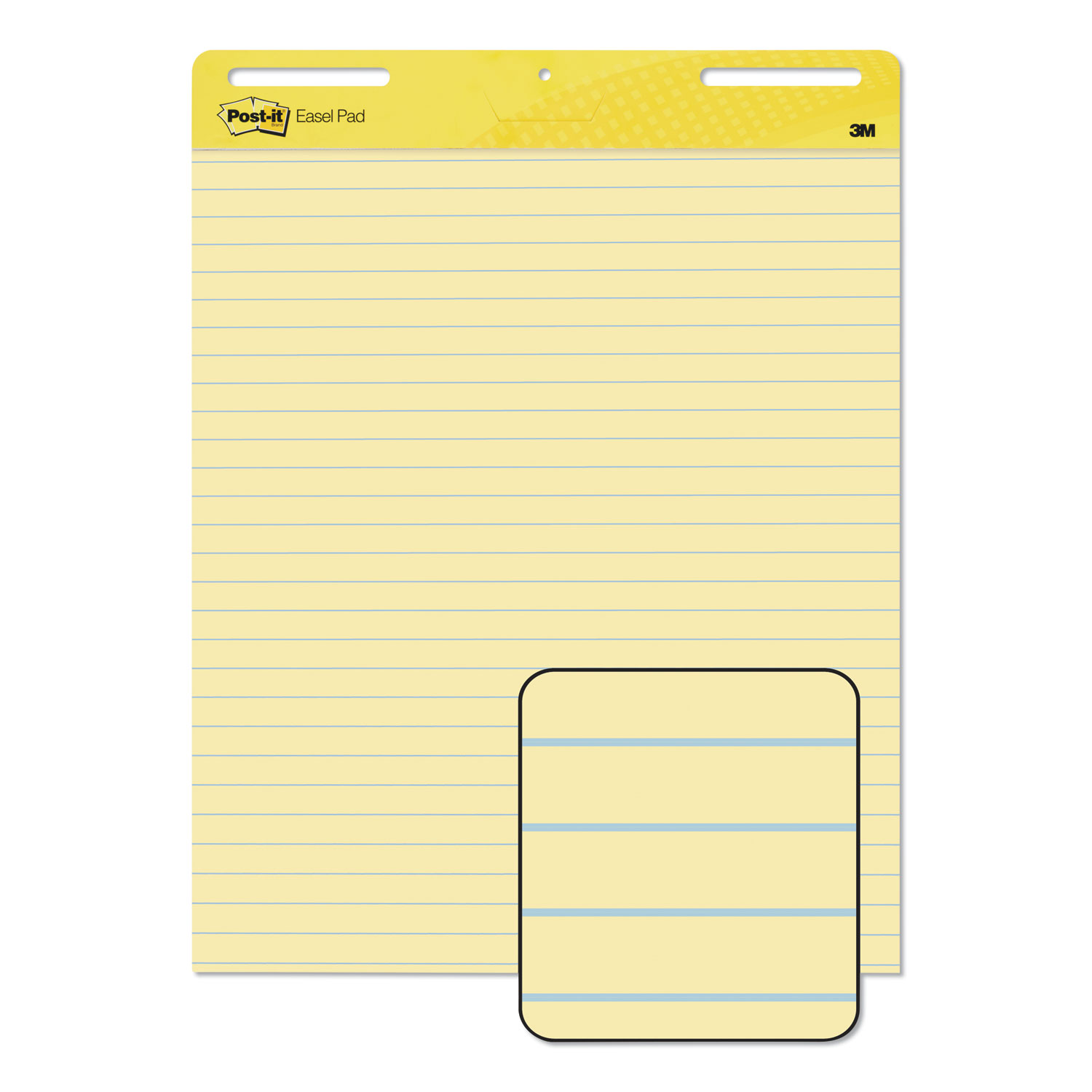 Postit Easel Pads Self Stick Easel Pads, Ruled, 25 x 30, Yellow, 2 30 Sheet Pads/Carton