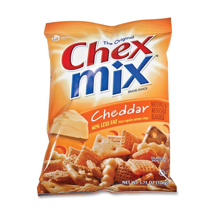 Chex Mix, Cheddar Flavor Trail Mix, 3.75oz Bag, 8/Box