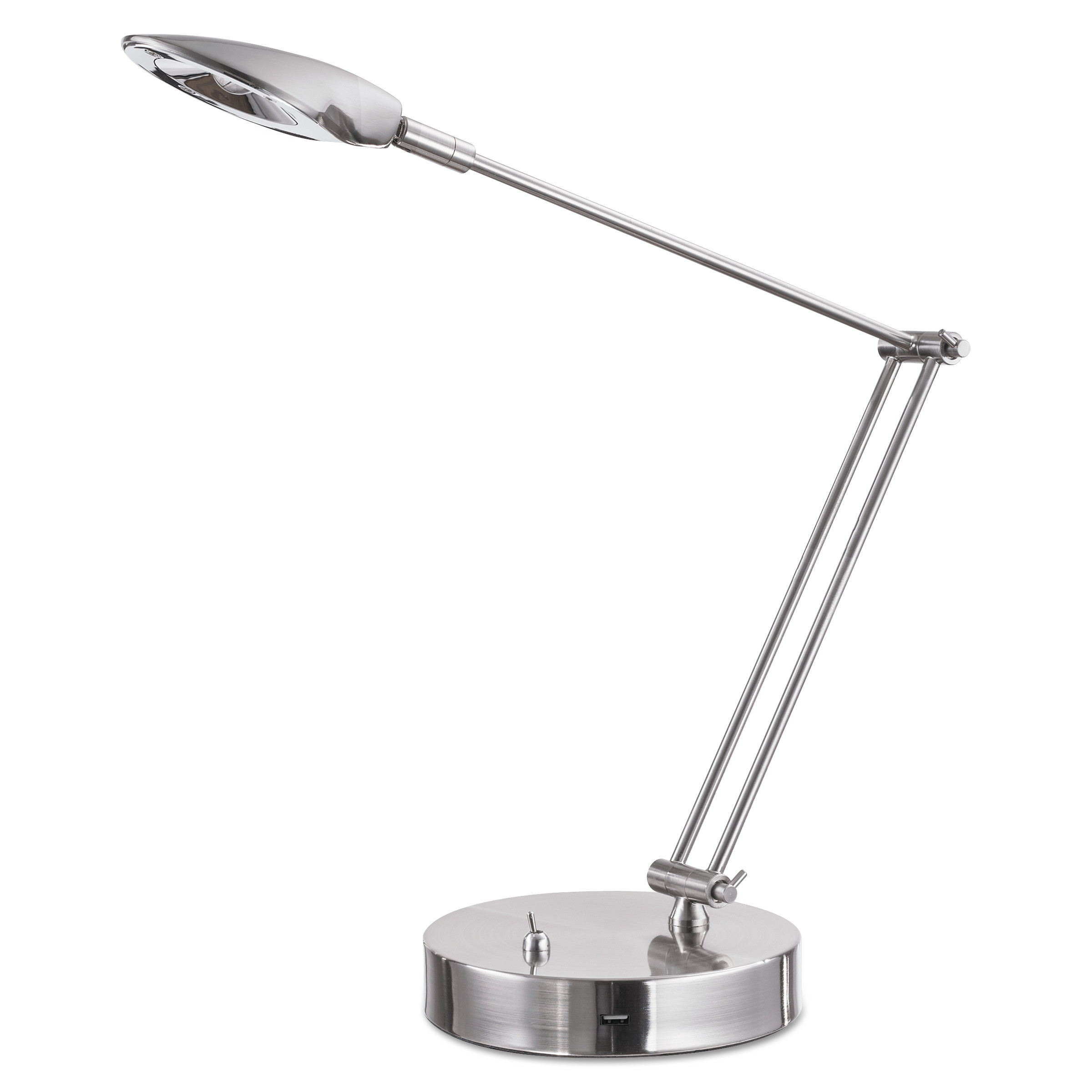 Alera Adjustable LED Task Lamp with USB Port, 11"w x 6.25"d x 26"h