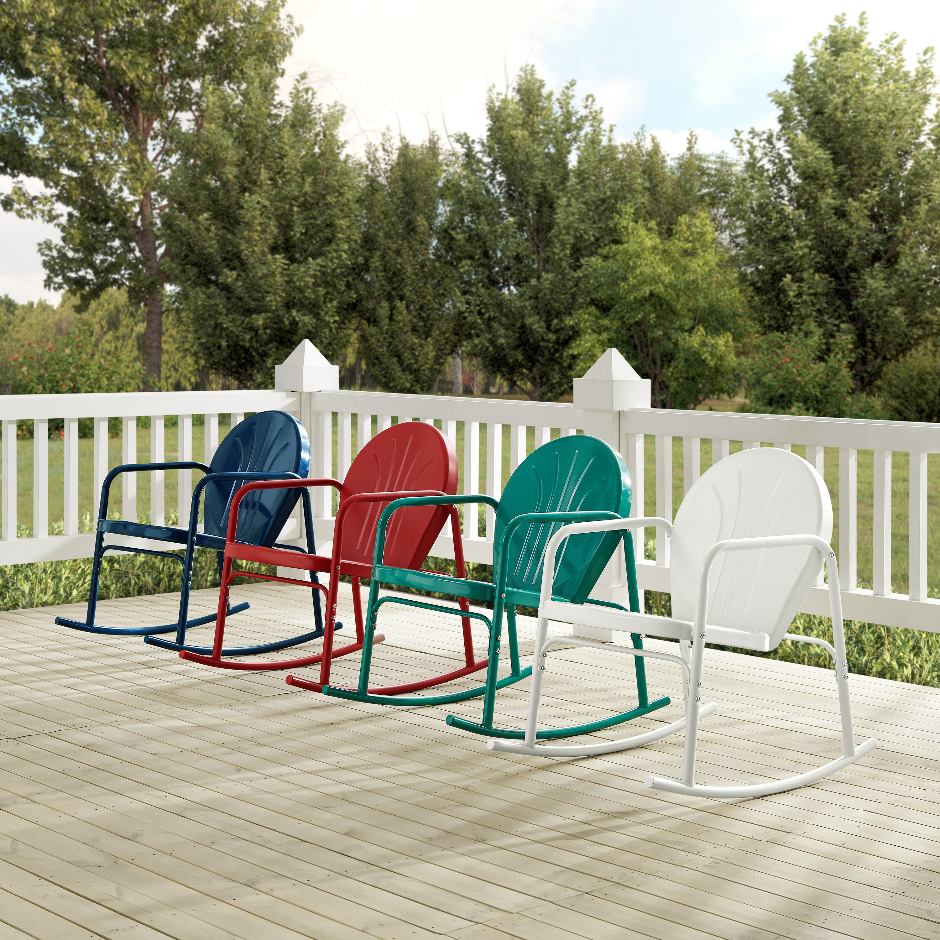 Meatal Rocking Chair Griffith 2Pc Outdoor Metal Rocking Chair Set | OfficeSupply.com