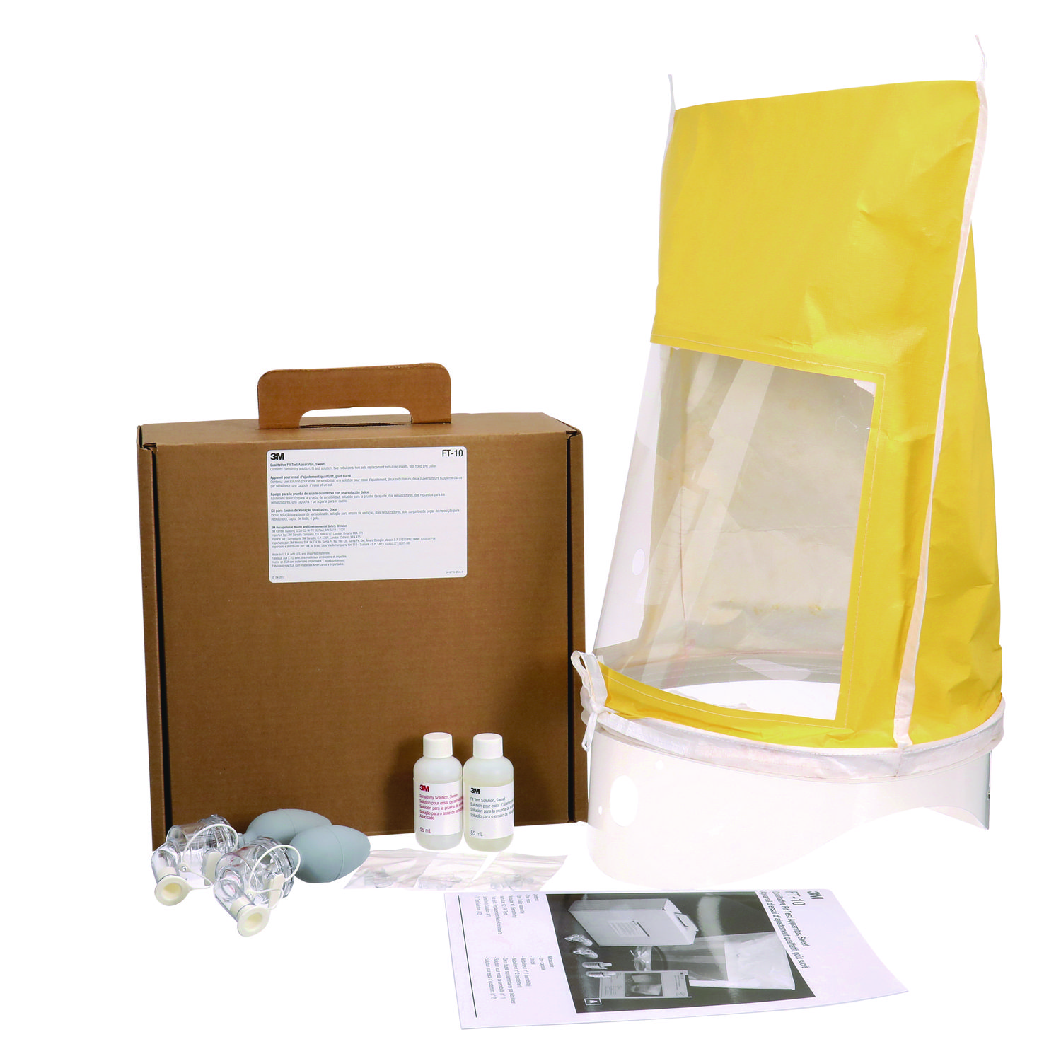 Sensitivity Test Kit 3M Qualitative Respirator Fit and Sensitivity Test Kit, Includes Sweet ...