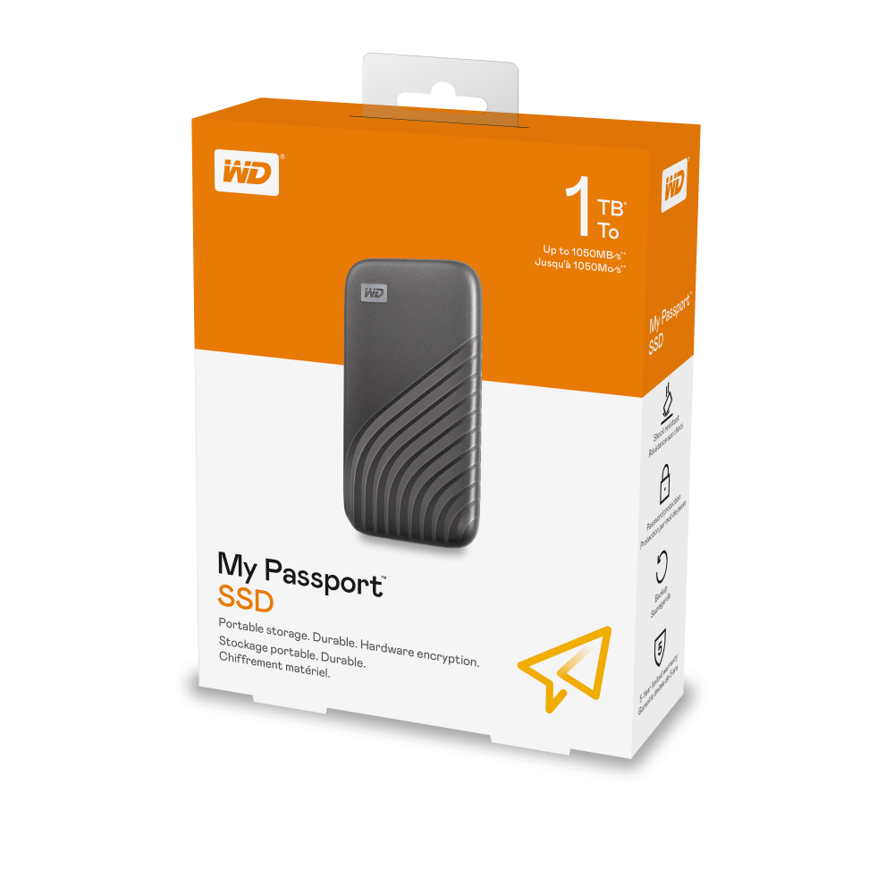 Western Digital My Passport 1TB Portable External Solid State Drive