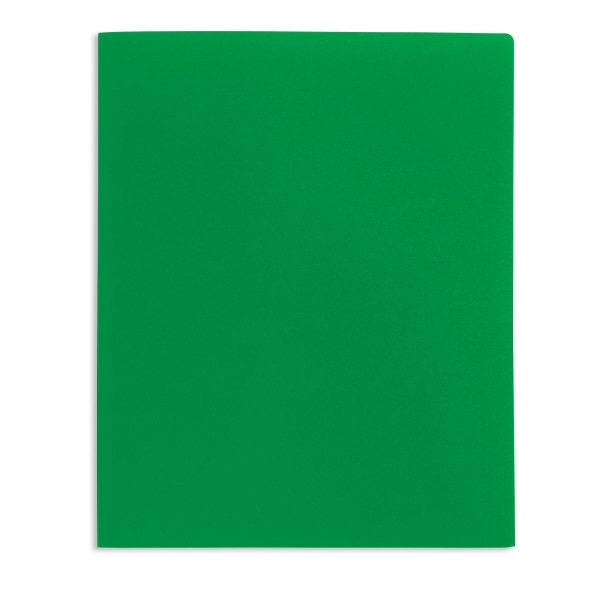 green poly pocket folder