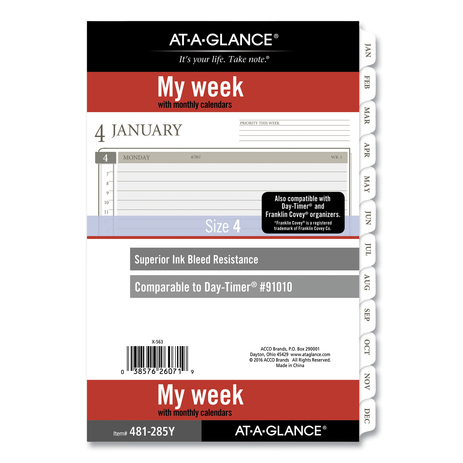 AT A GLANCE 2 Page Per Week Planner Refills 8 5 X 5 5 White Sheets 