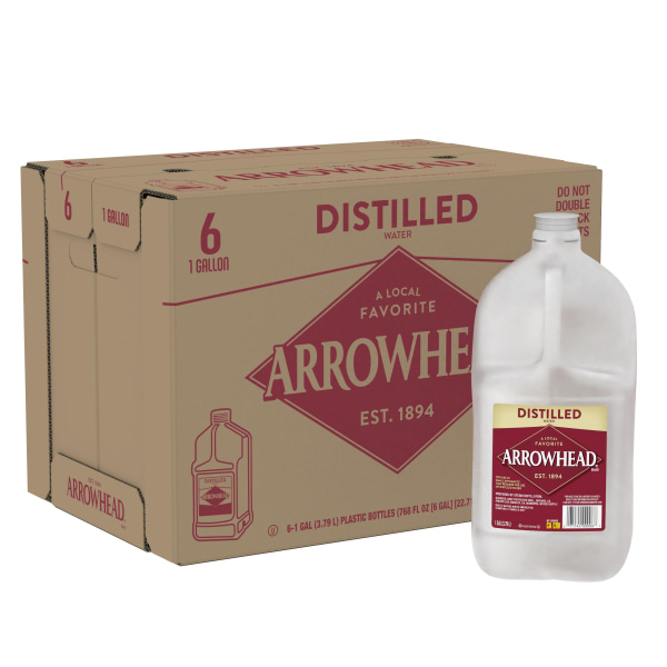 Ozarka Distilled Water, 1 Gallon, Case Of 6 Bottles