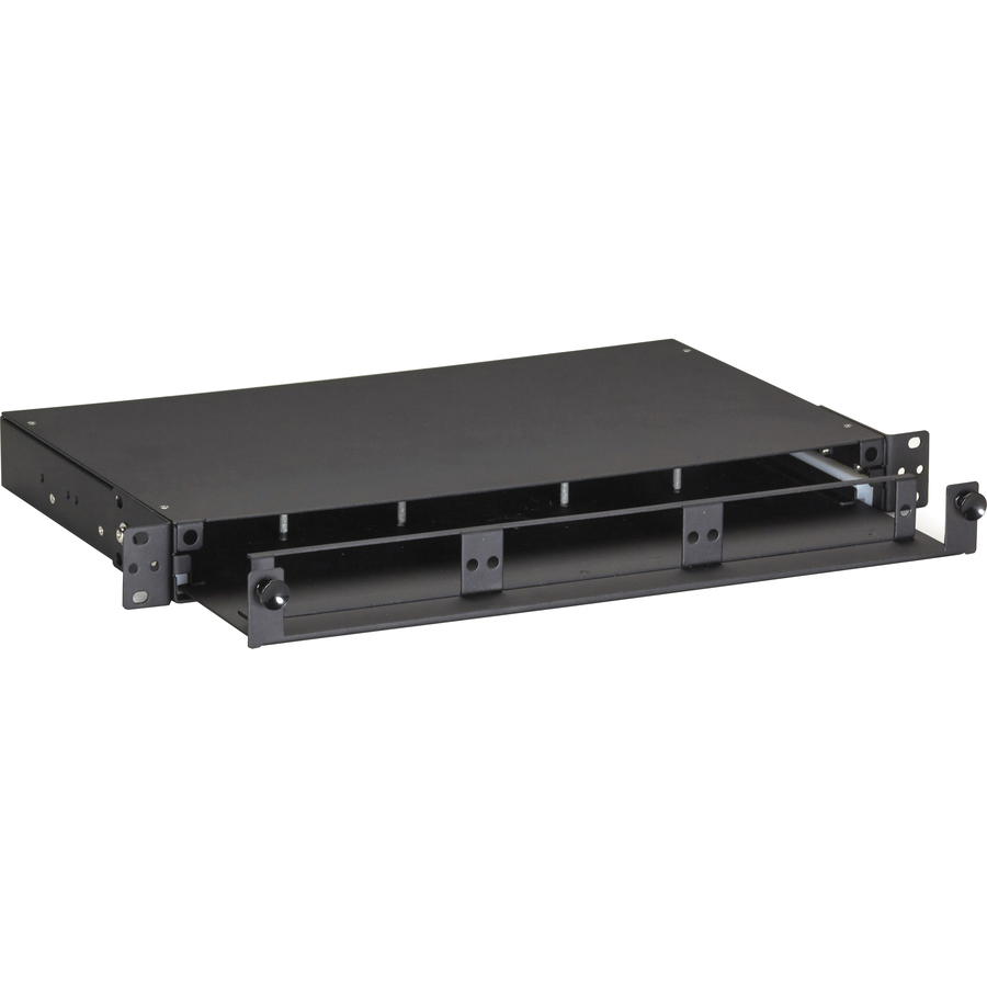 Black Box Rackmount Fiber Shelf with Pull-Out Tray - 1U | OfficeSupply.com